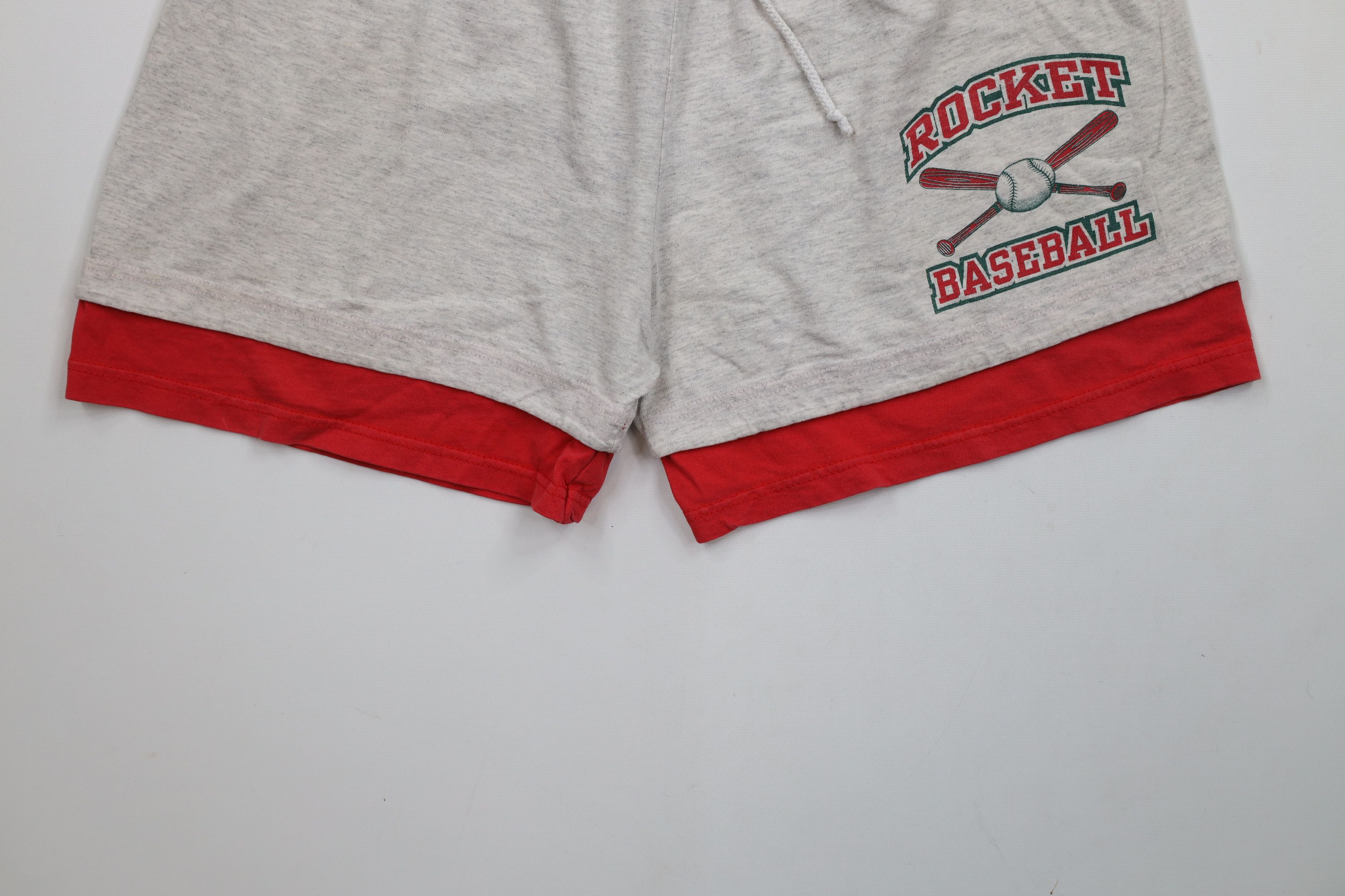 Vintage Vintage 90s Streetwear Layered Rocket Baseball Shorts USA Size US 36 / EU 52 - 4 Thumbnail