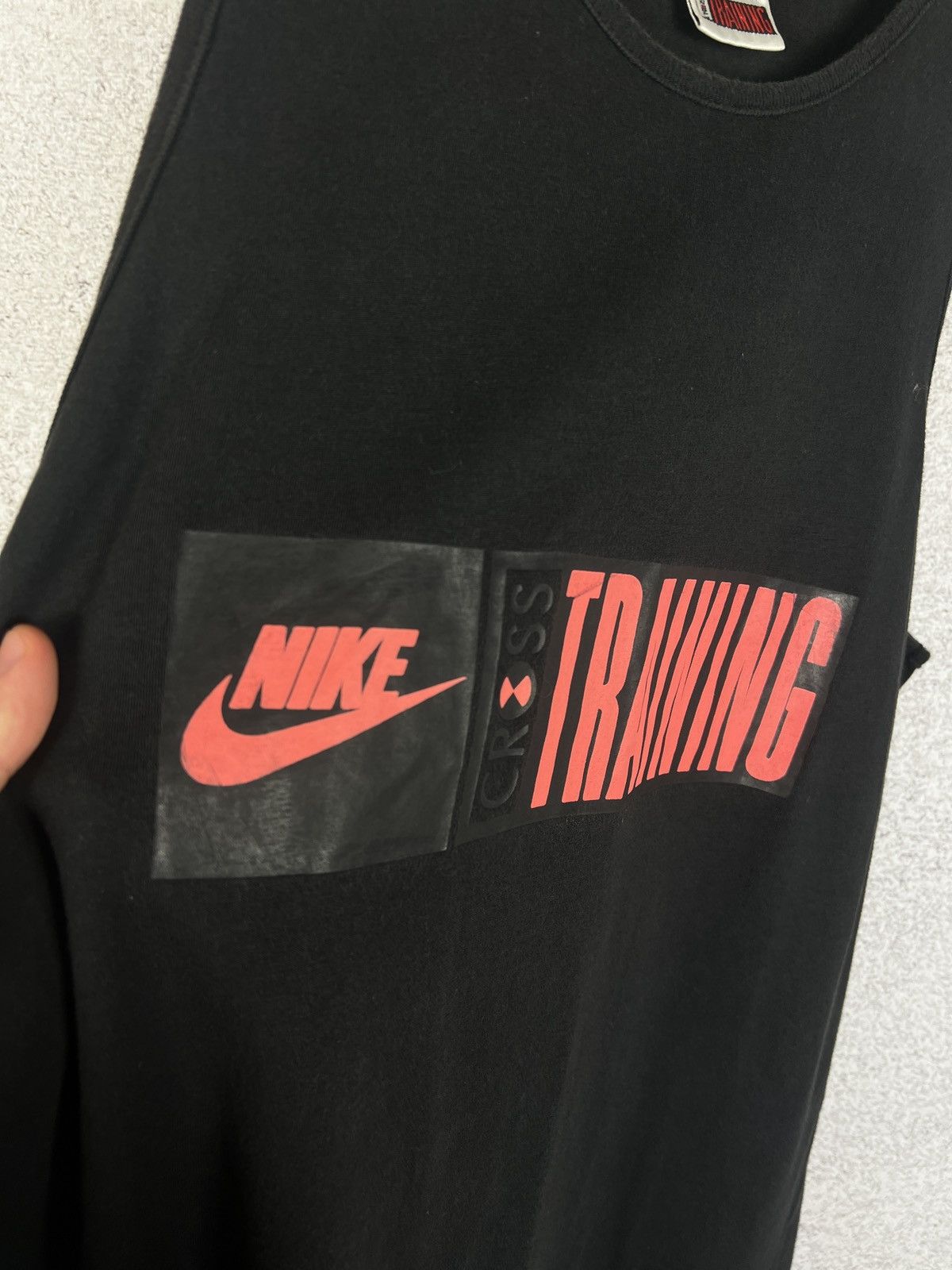 Nike Vintage 80s Nike Cross Training Tank Top Big Logo Swoosh Tee Size US L / EU 52-54 / 3 - 3 Thumbnail