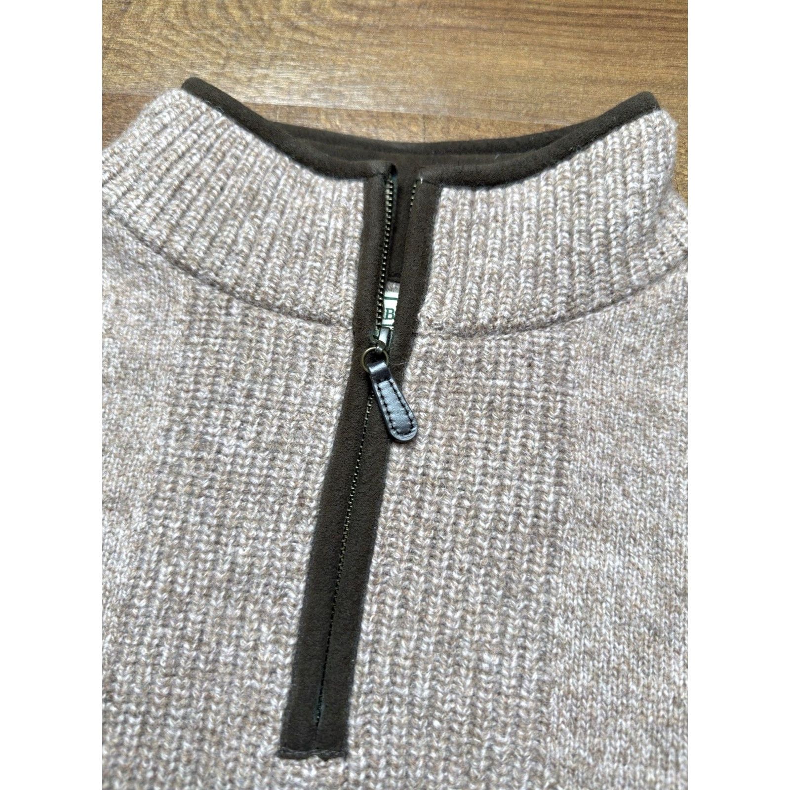 Vintage VINTAGE LL Bean Waterfowl Sweater Mens M Tan Beige Merino Lamb's Wool Ribbed Size US M / EU 48-50 / 2 - 4 Thumbnail