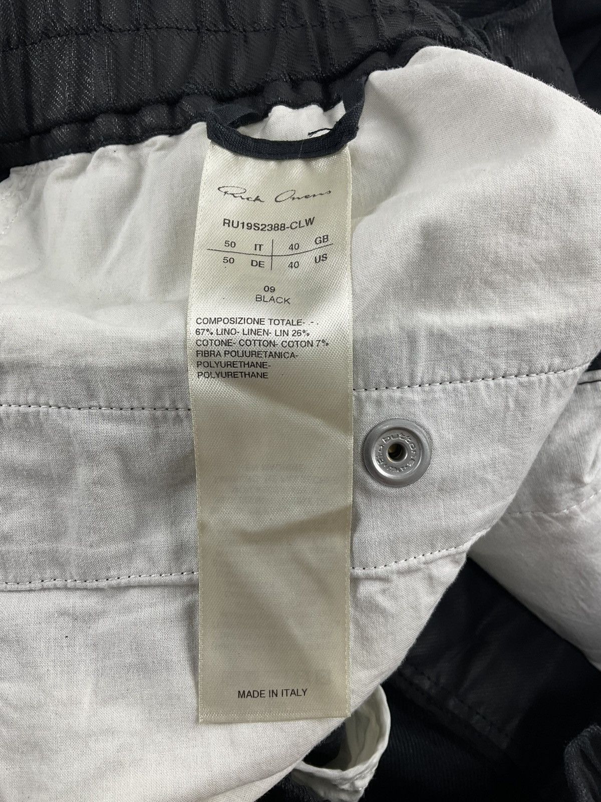 Rick Owens Rick Owens Babel S/S'19 Waxed Track Pants Size US 32 / EU 48 - 11 Thumbnail