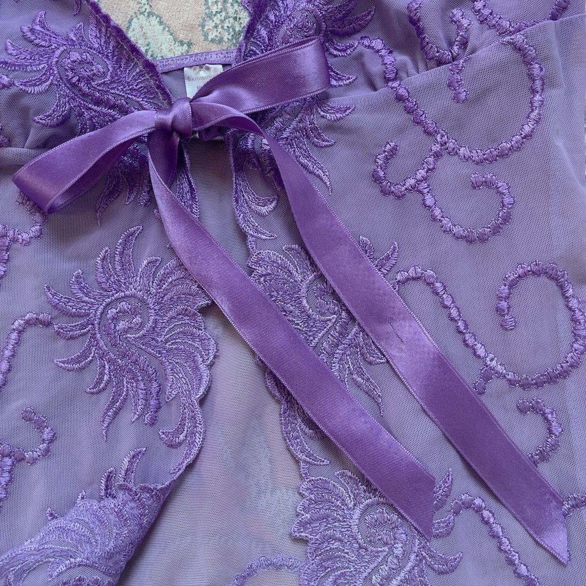 Vintage Vintage Y2K Lavender Ombre Mesh Embroidered Camisole (S–M) Size M / US 6-8 / IT 42-44 - 9 Thumbnail
