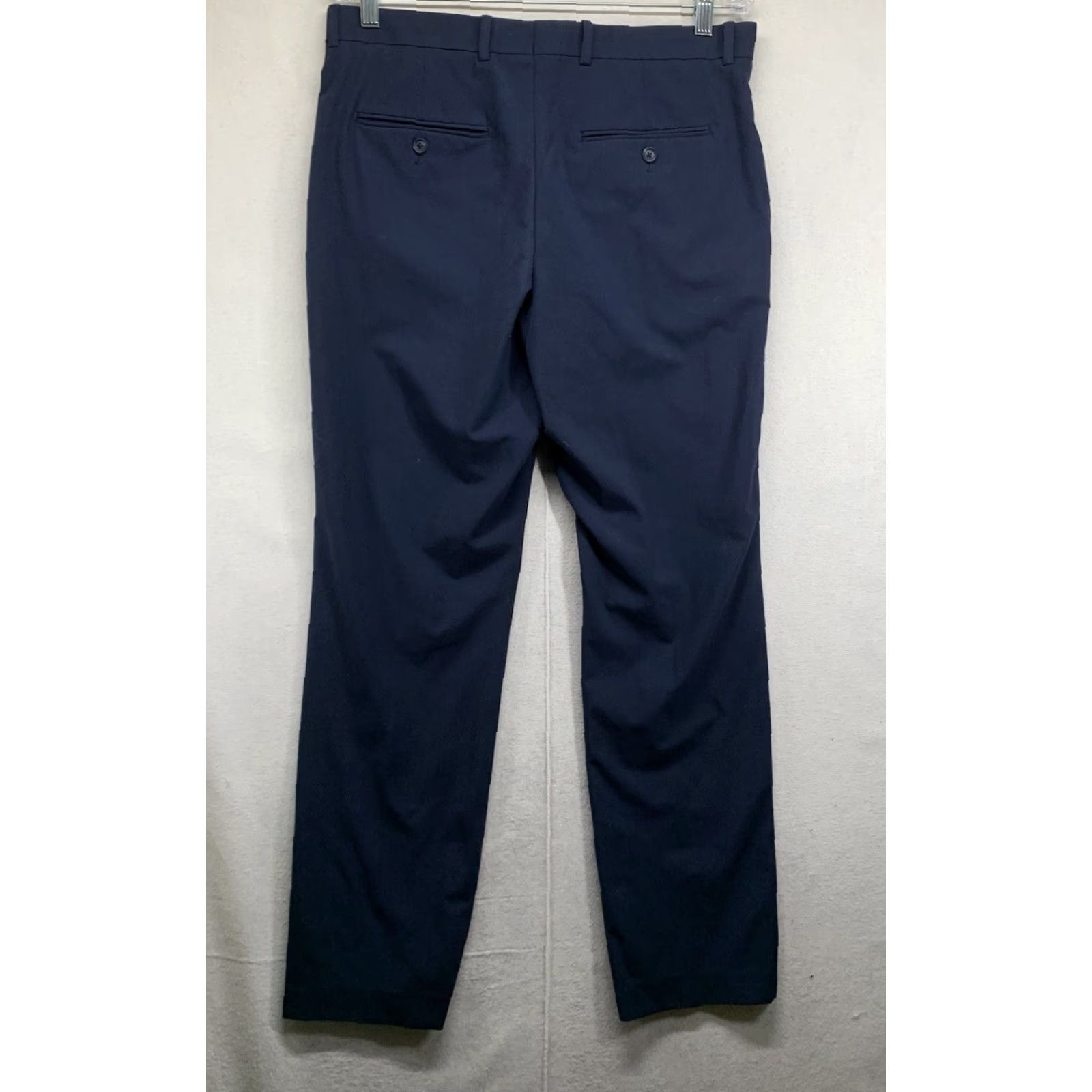 Perry Ellis Perry Ellis Mens Slim Fit Dress Pants - Flat Front, Stretch Knit, Size 36 x 32, Blue, Business Casual, Regular, Men Size US 32 / EU 48 - 2 Thumbnail