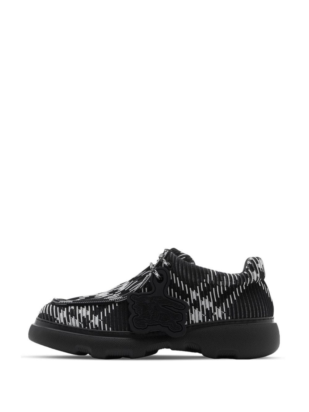 Burberry o1w1db10125 Check Woven Creeper Shoes in Black/White Size US 10 / EU 43 - 5 Thumbnail