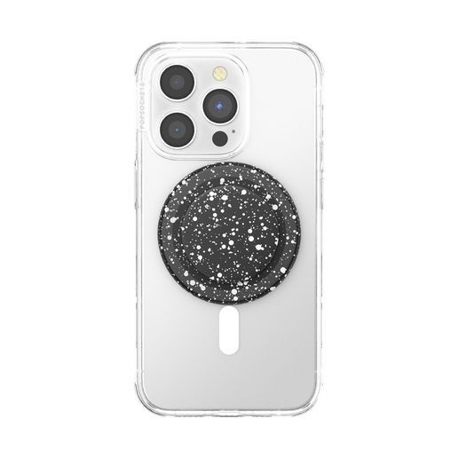 Other Black & White Speckled Phone Grip & Stand Compatible With Ma Size ONE SIZE - 2 Thumbnail