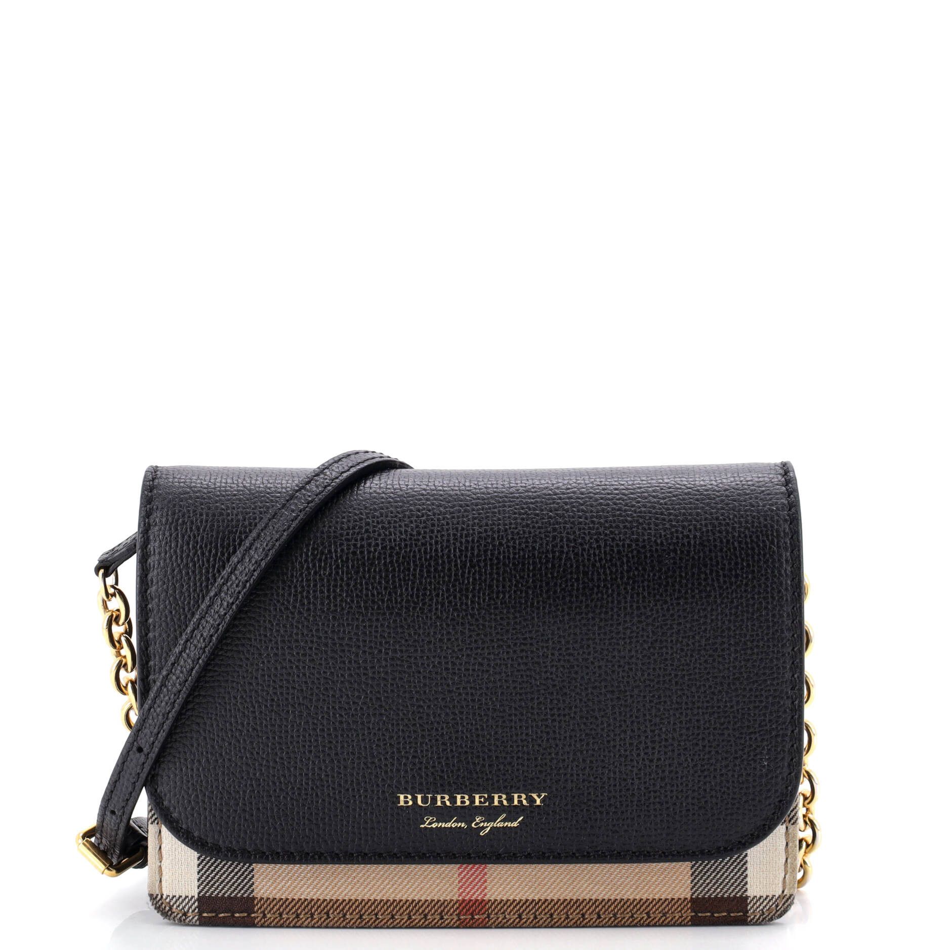 Burberry Hampshire Wallet on Chain Size ONE SIZE - 1 Thumbnail