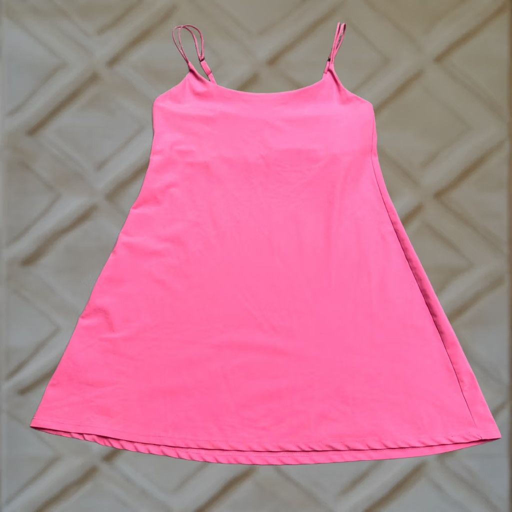 Abercrombie & Fitch Abercrombie & Fitch Mini Slip Tank Dress Womens Medium  Pink Strappy Sleeve Scoop Neck Pullover Casual Short Dress | Grailed