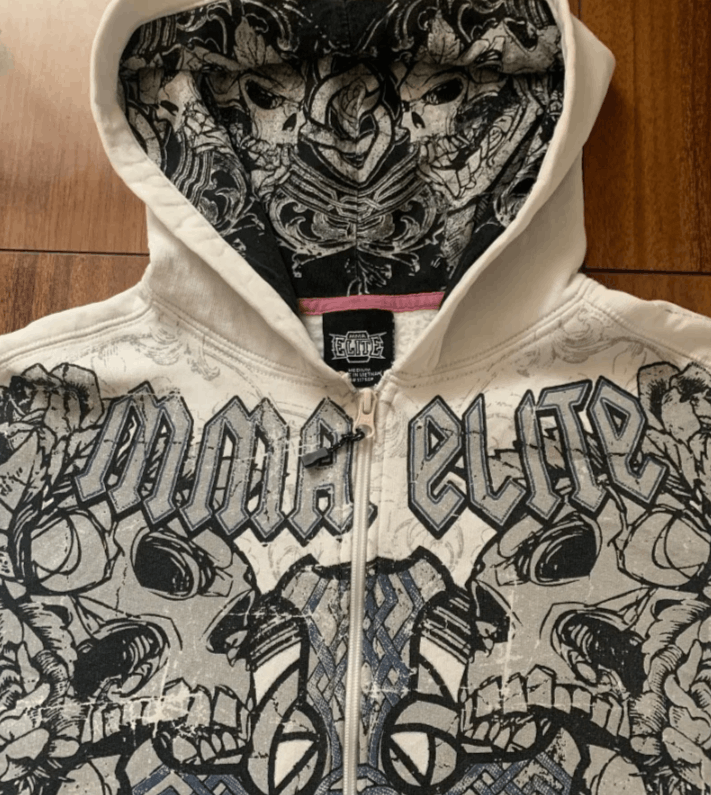 Japanese Brand Oversized Skull Print Hooded Size US L / EU 52-54 / 3 - 3 Thumbnail