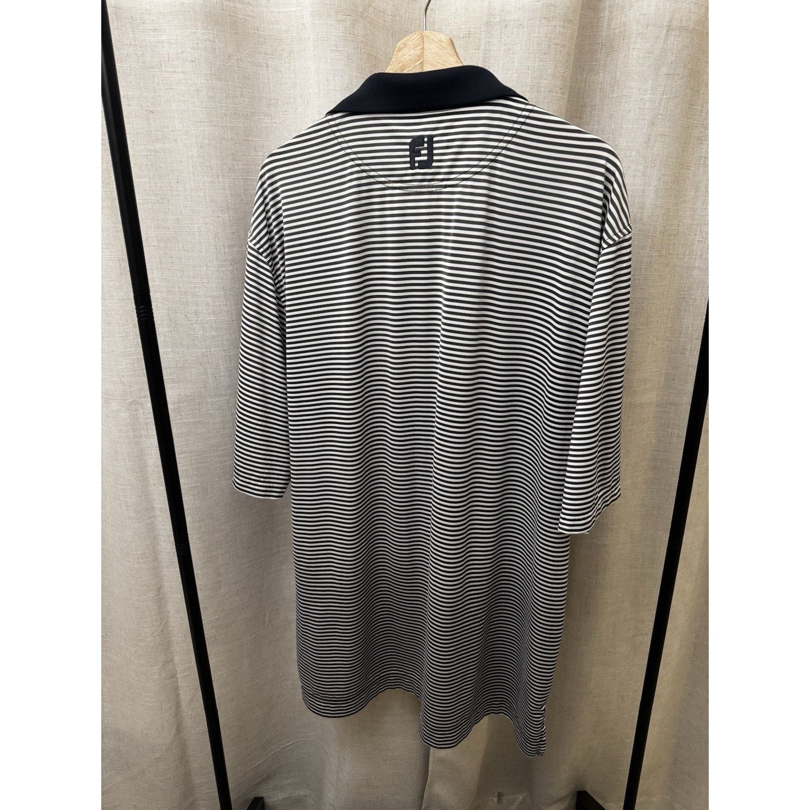 Footjoy FootJoy Golf Polo XL NavyStripped 1757 Golf Club Performance Size US XL / EU 56 / 4 - 9 Thumbnail