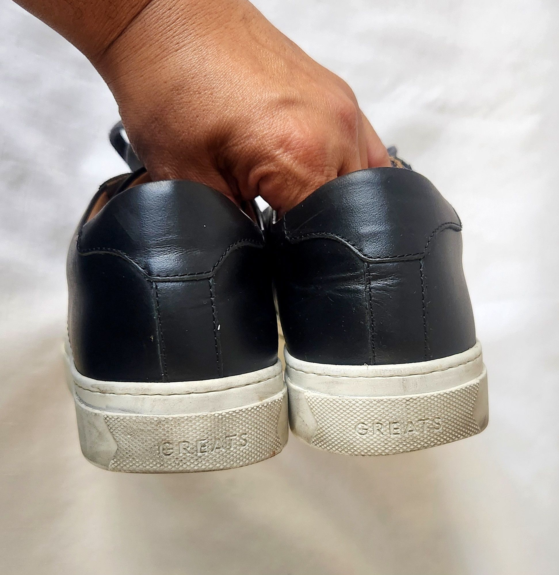 Greats Greats Brooklyn Royale NERO Black Leather Sneakers Size 10.5 Size US 10.5 / EU 43-44 - 8 Thumbnail