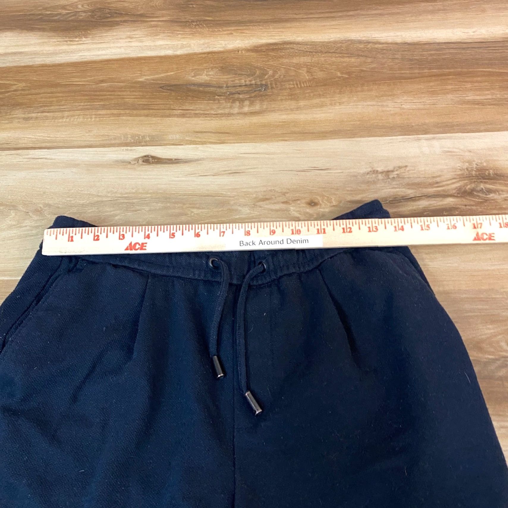 Zara ZARA Men Navy Blue Textured Drawstring Waist Shorts M Size US 31 - 5 Thumbnail