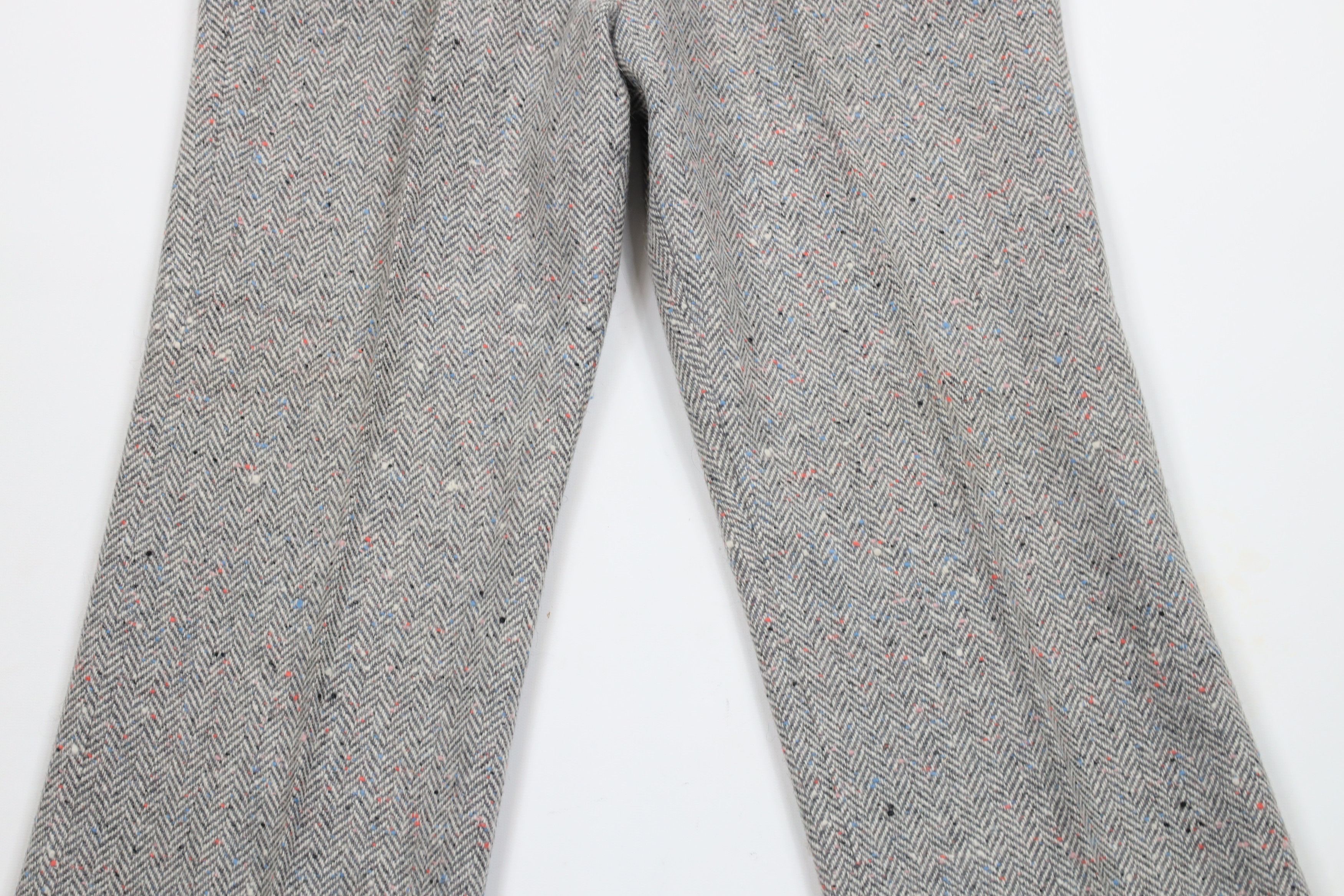 Vintage Vintage 70s Herringbone Rainbow Wide Leg Bell Bottoms Pants Size 32" / US 10 / IT 46 - 3 Thumbnail
