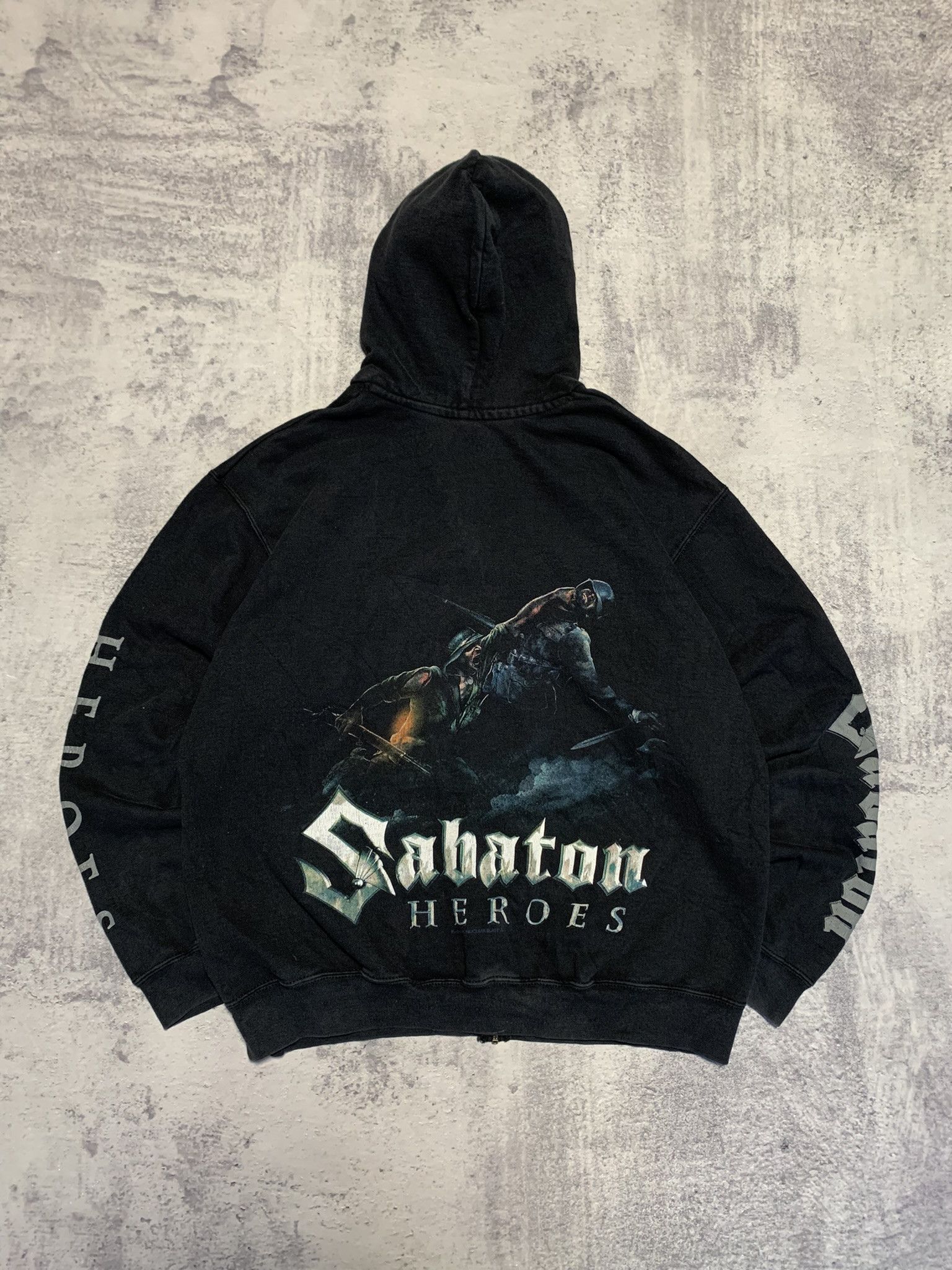 Band Tees 2014 Sabaton Heroes Full Zip-Up Band Hoodie Faded Black L Size US L / EU 52-54 / 3 - 1 Thumbnail