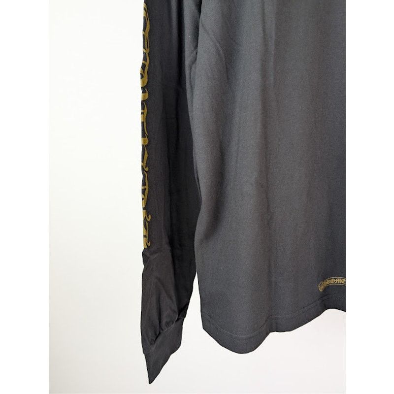 Chrome Hearts o1rshd1 Gold Neck Logo Long Sleeve T-Shirt in Black Size US M / EU 48-50 / 2 - 13 Thumbnail