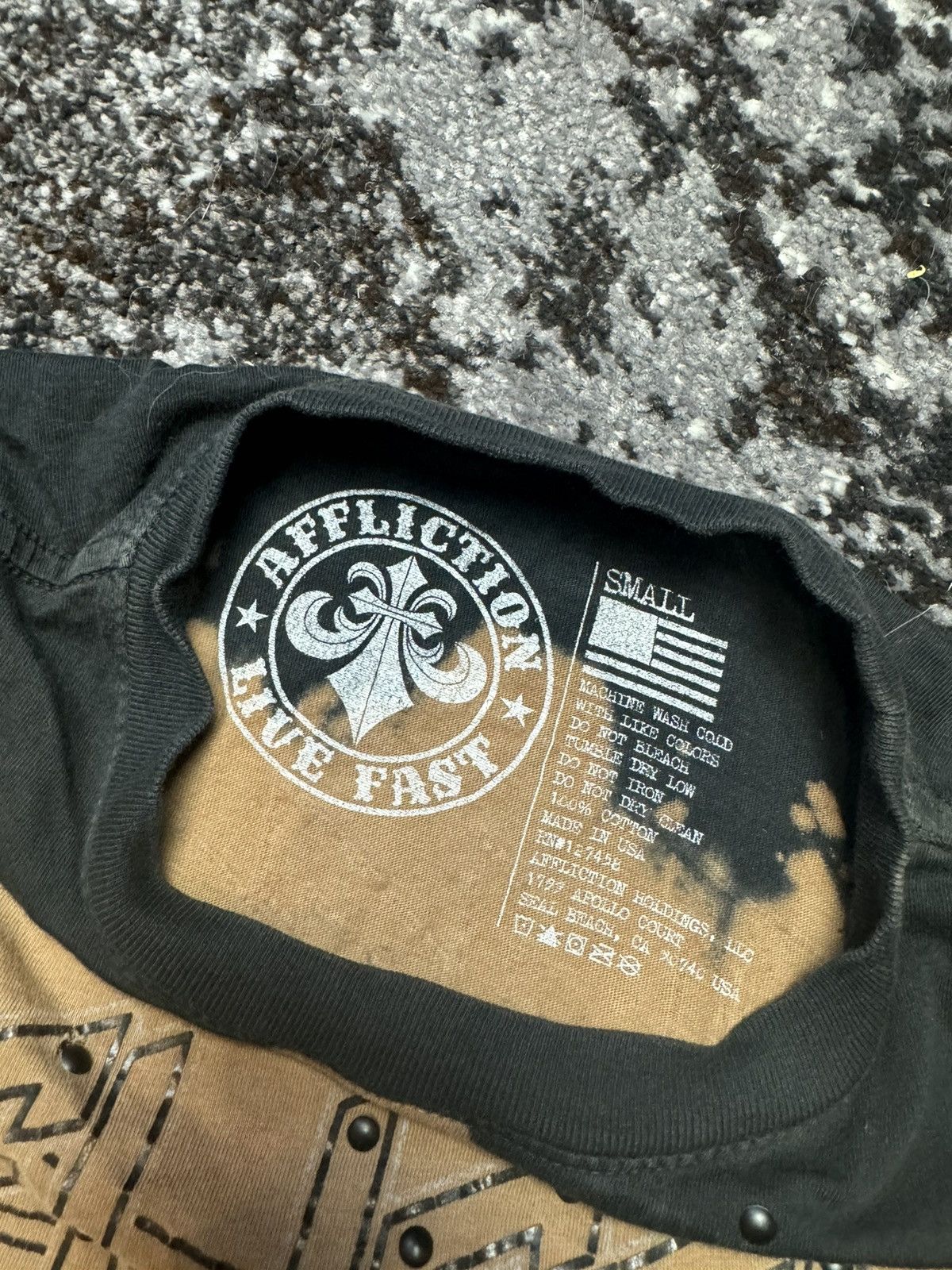 Affliction × Vintage Vintage Y2K Affliction Wing Live Fast Style Faded T-Shirt Size US S / EU 44-46 / 1 - 5 Thumbnail