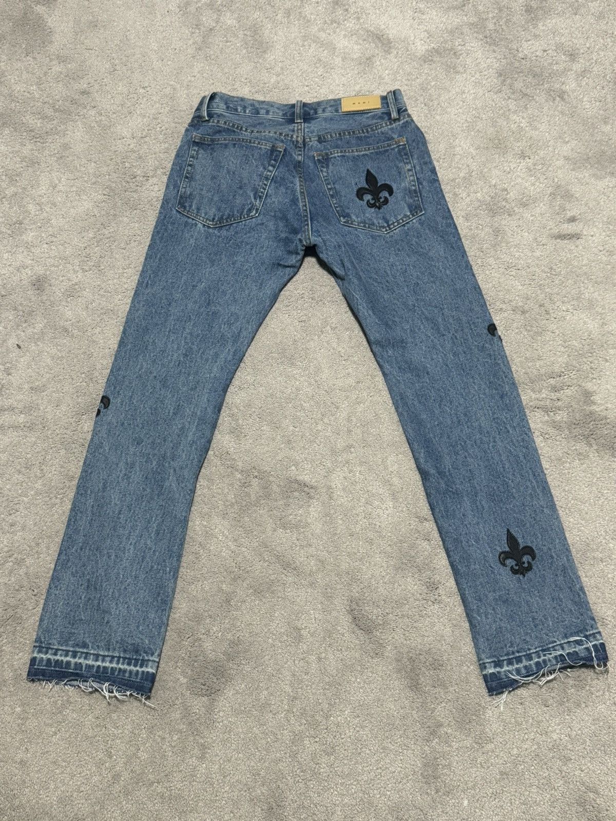 MNML Straight leg denim with leather patchwork Size US 31 - 2 Thumbnail