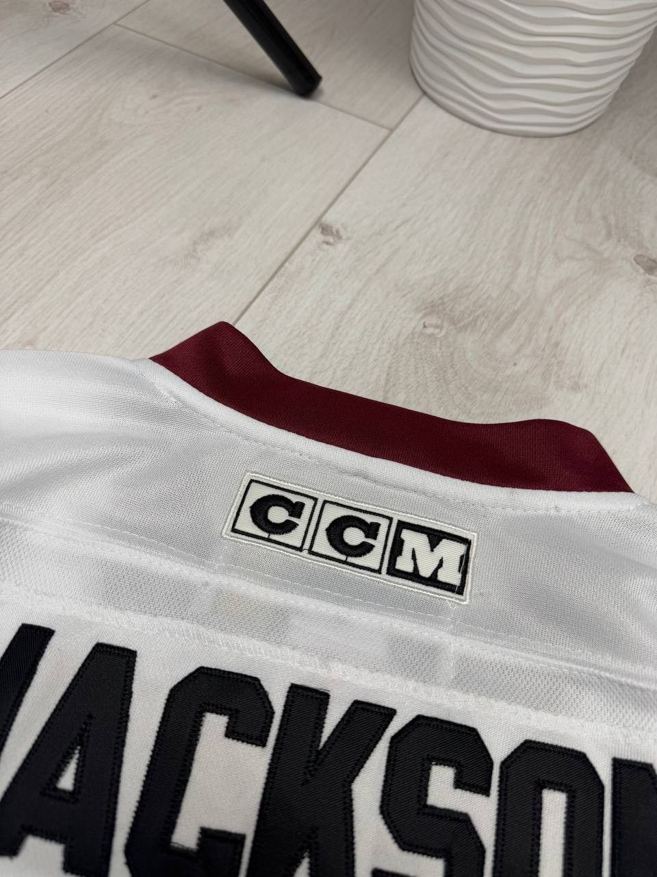 Ccm × NHL Junior size M Mighty Ducks Hockey Jersey #21 JACKSON Size US XXS / EU 40 - 14 Thumbnail