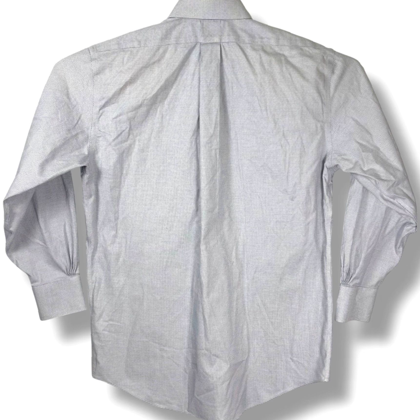 Brooks Brothers Madison Fit Dress Shirt Mens 15 Blue Check Non-Iron Stretch  100% Cotton Button Down Long Sleeve Collar Point - asatuae.com