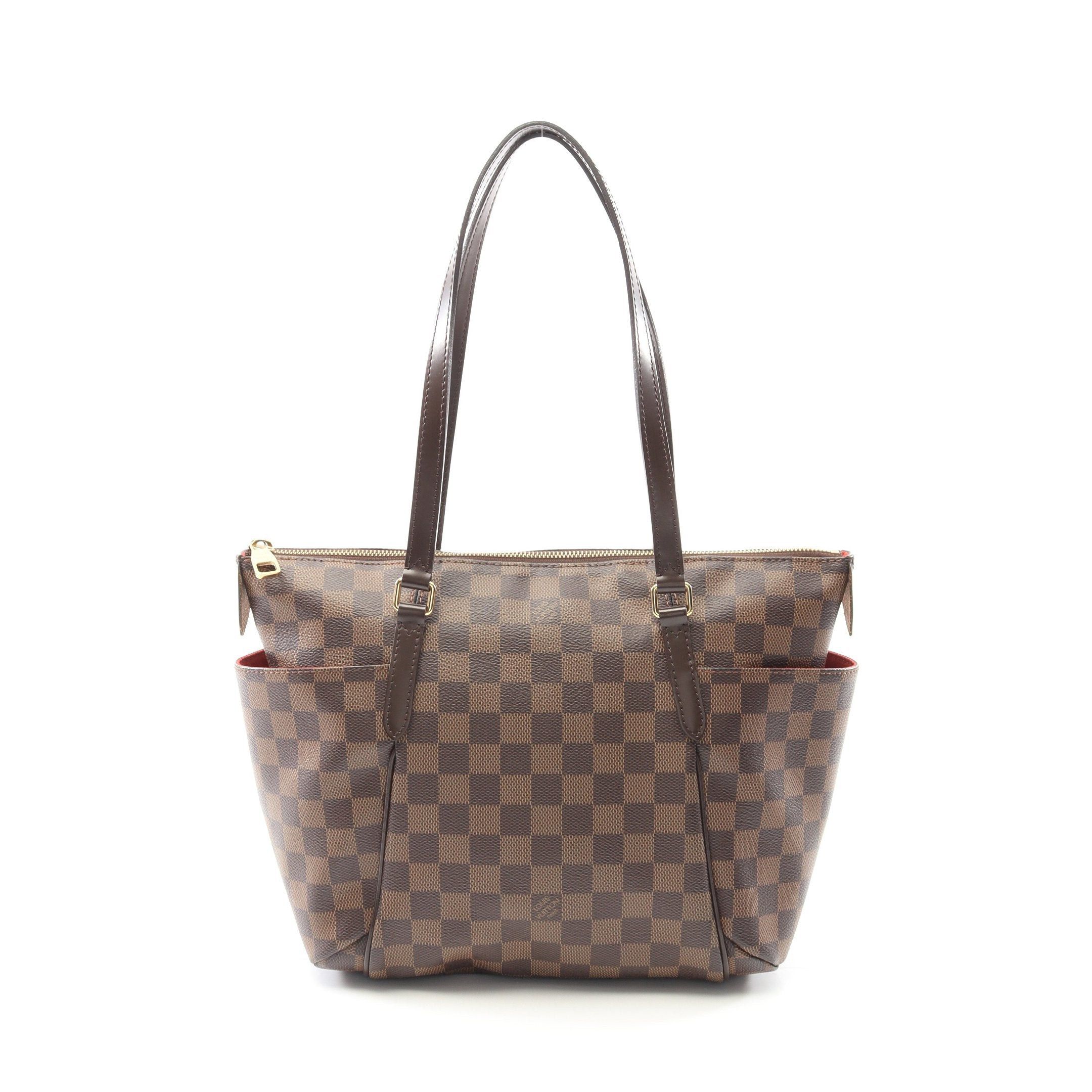 Louis Vuitton Louis Vuitton Totally Pm Damier Ebene Shoulder Bag Tote Leather Brown Size ONE SIZE - 1 Thumbnail