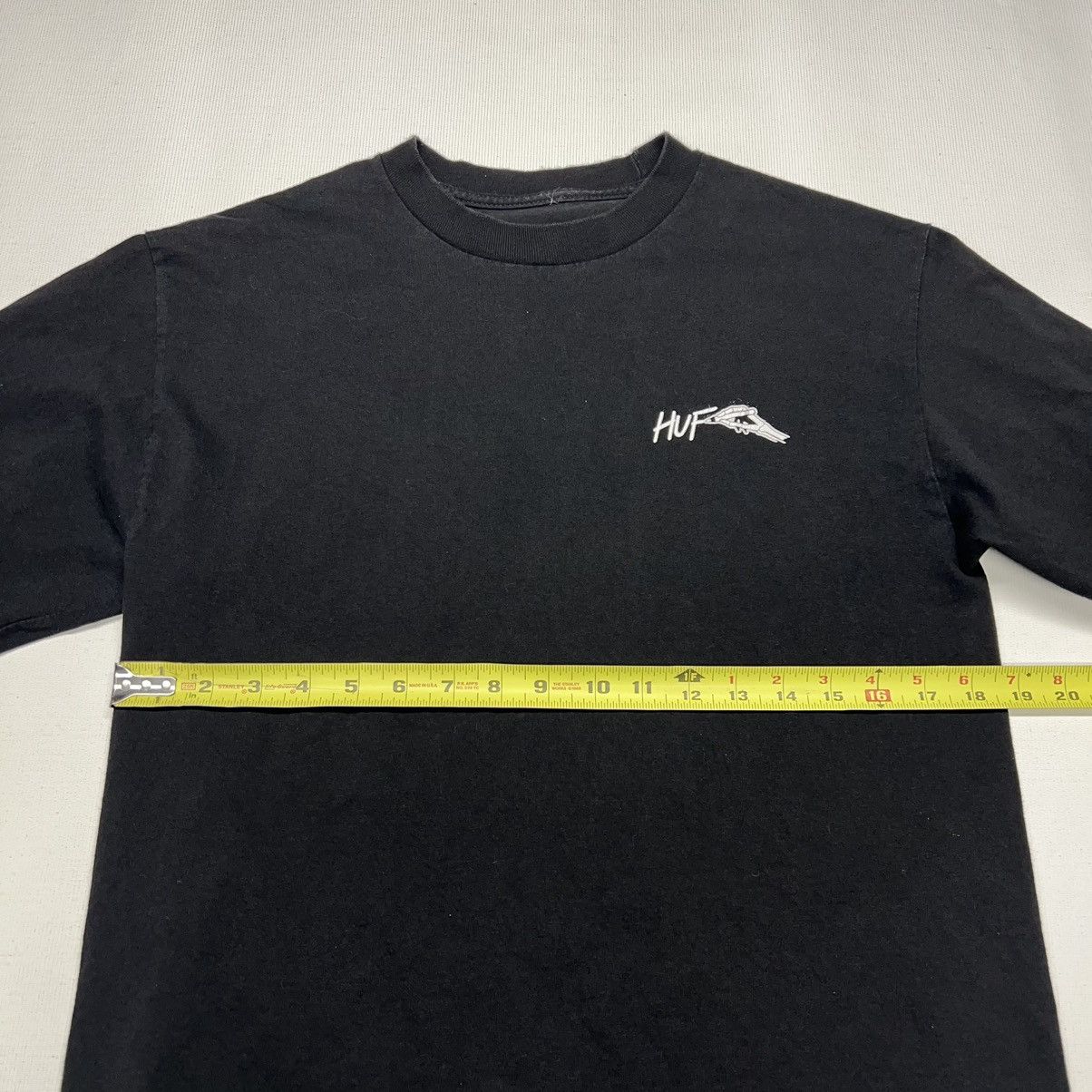 Huf HUF Skull Tee Shirt Black Long Sleeve Finger Skate Logo Size US M / EU 48-50 / 2 - 13 Thumbnail