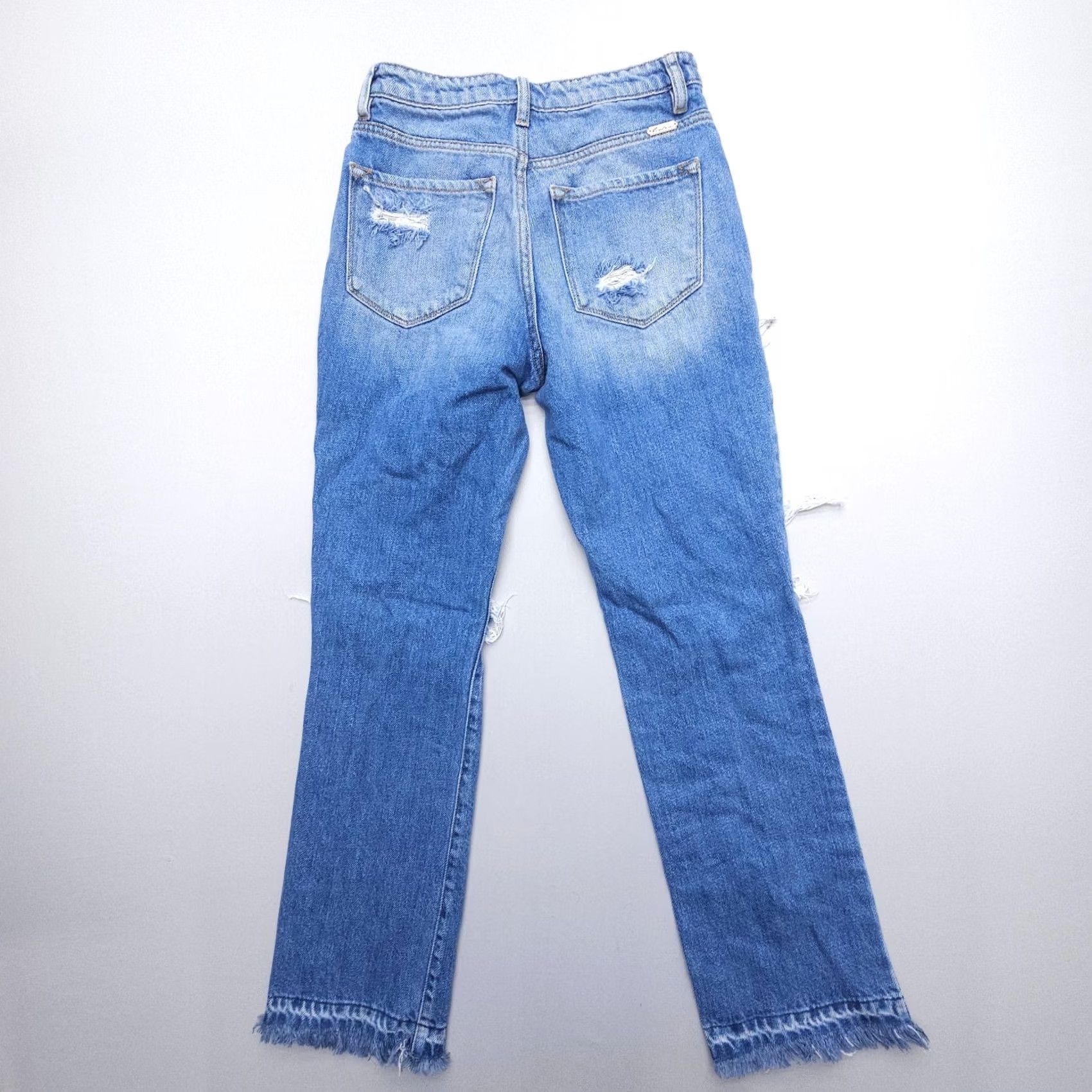 Vintage KanCan Jeans Ultra High Rise Straight 24 x 28 Blue 100% Cotton Womens Size 42" / US 20 - 2 Thumbnail