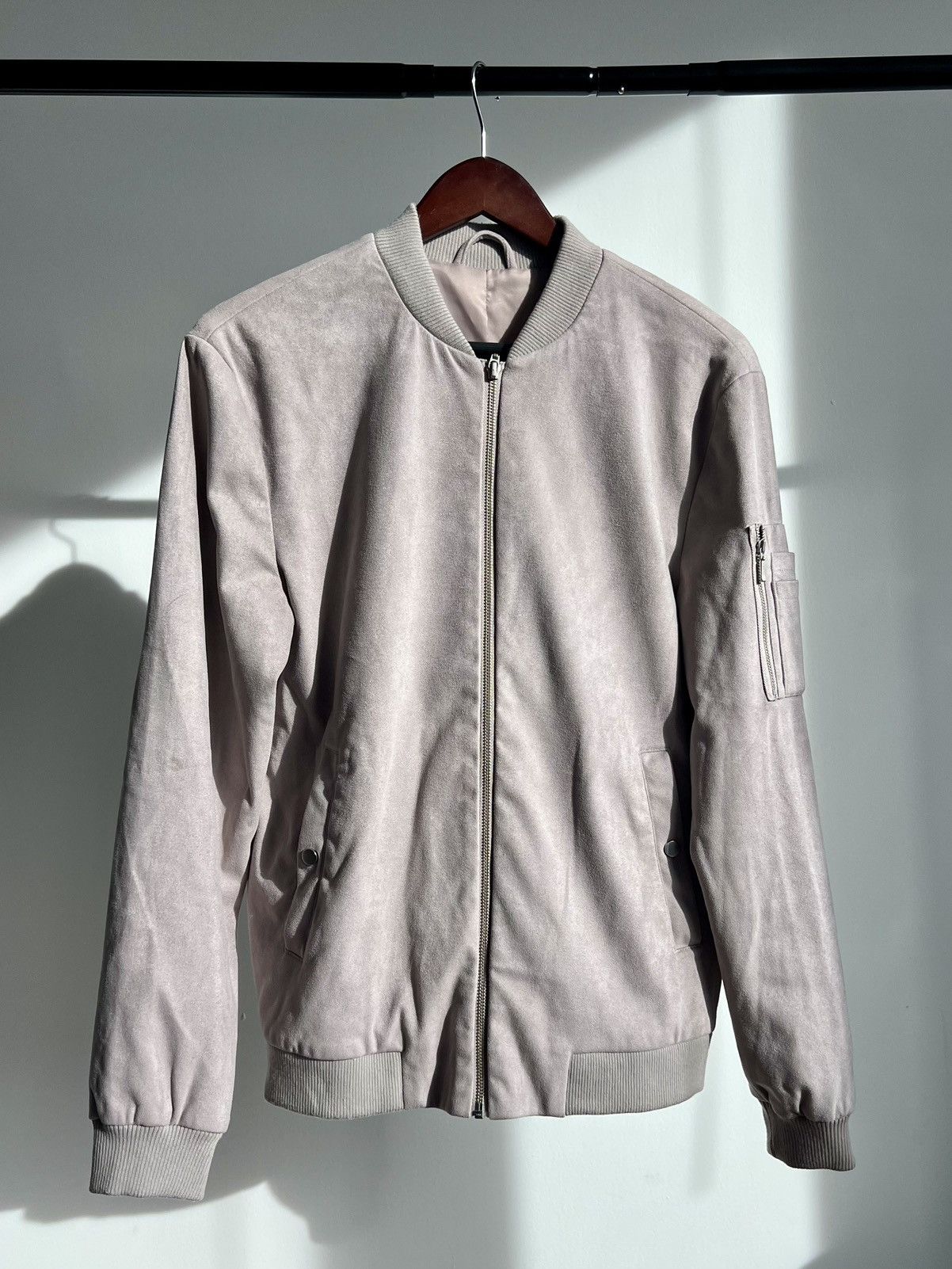 Zara Zara Micro Suede Bomber Jacket Size US M / EU 48-50 / 2 - 1 Thumbnail