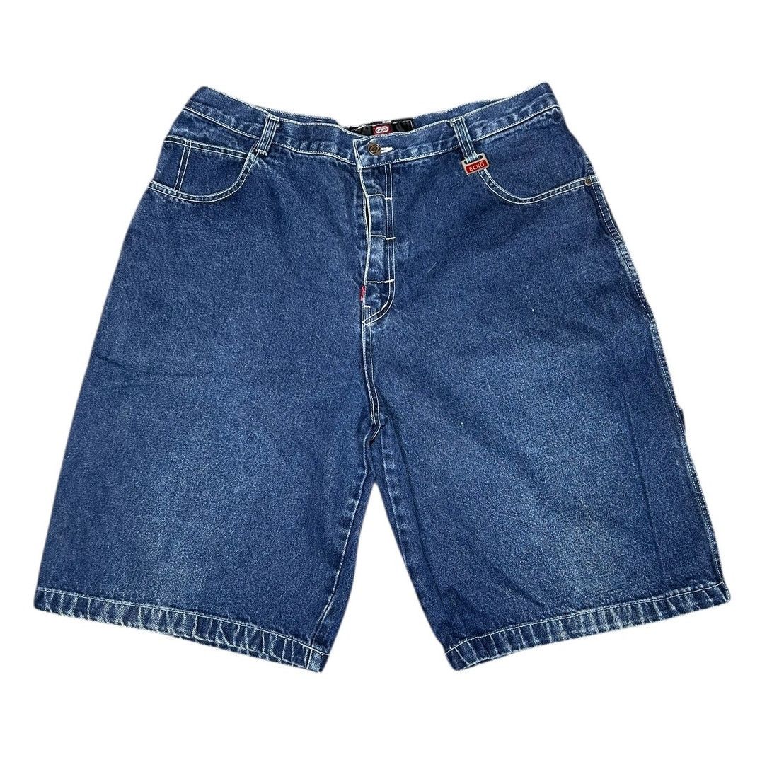 Ecko Unltd. × Vintage Vintage Y2k Ecko Unltd Carpenter Denim Jean Shorts Size US 38 / EU 54 - 1 Thumbnail
