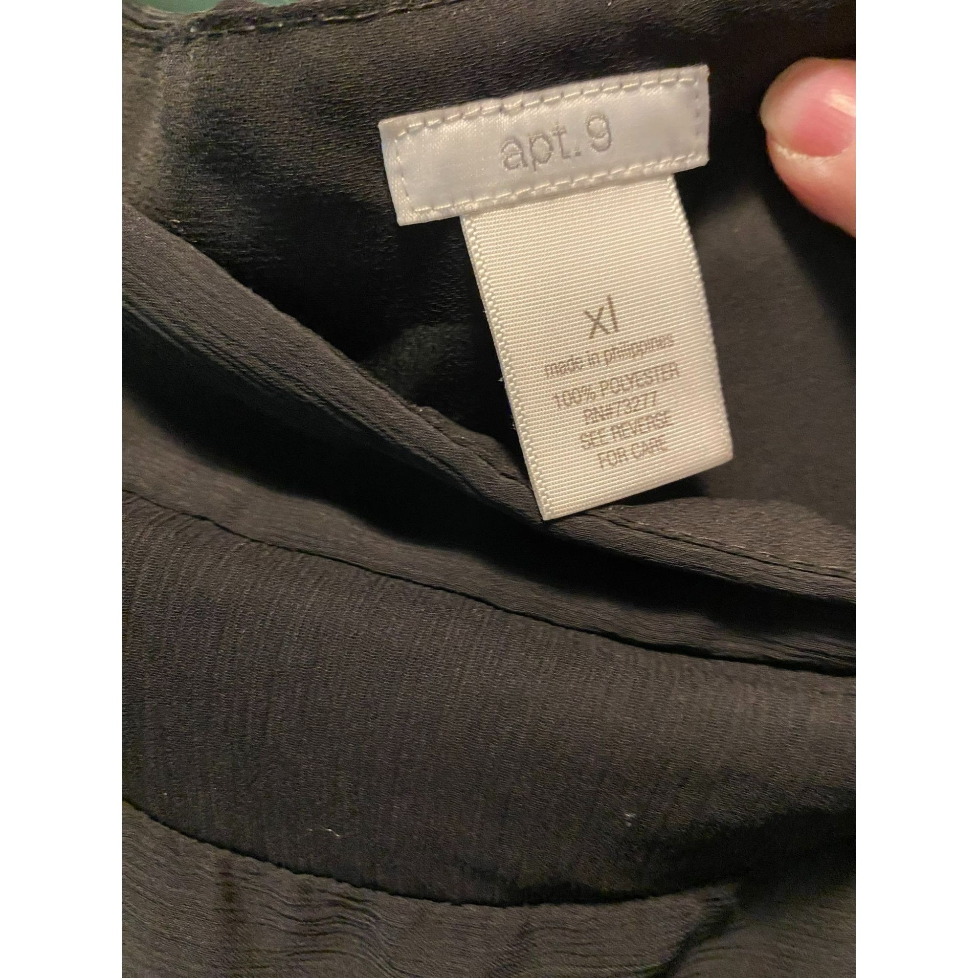 Apt. 9 Apt. 9 Chic Black Tiered Skirt With Side Zipper & Ribbon Tie Size 38" / US 16 / IT 52 - 6 Thumbnail