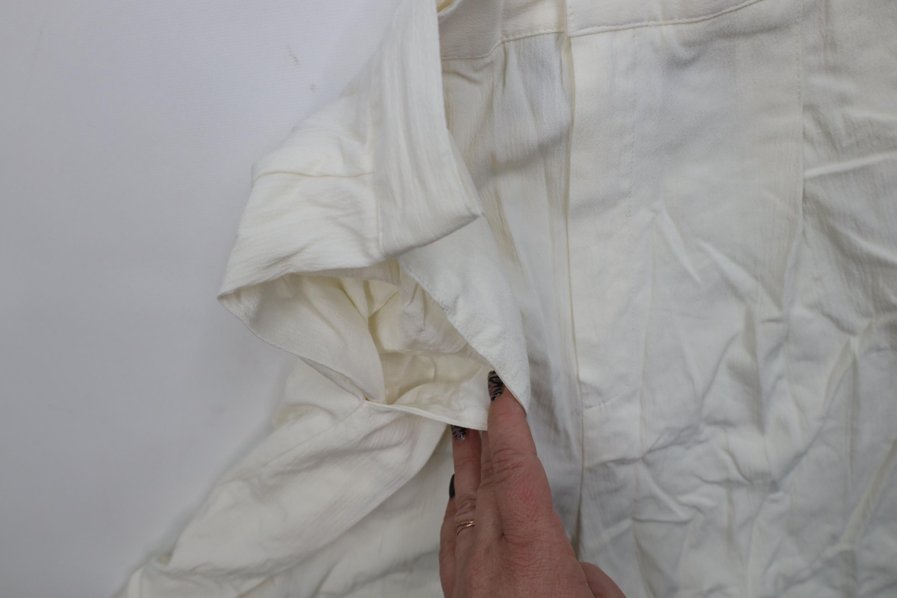 Vintage Vtg 90s Streetwear Gabardine Baggy Chino Shorts Cream USA Size 32" / US 10 / IT 46 - 9 Thumbnail