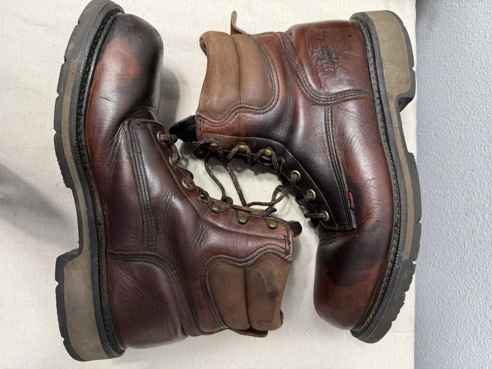 Thorogood Thorogood Steel Toe Work Boot Men's 9.5 D Leather Size US 9.5 / EU 42-43 - 8 Thumbnail