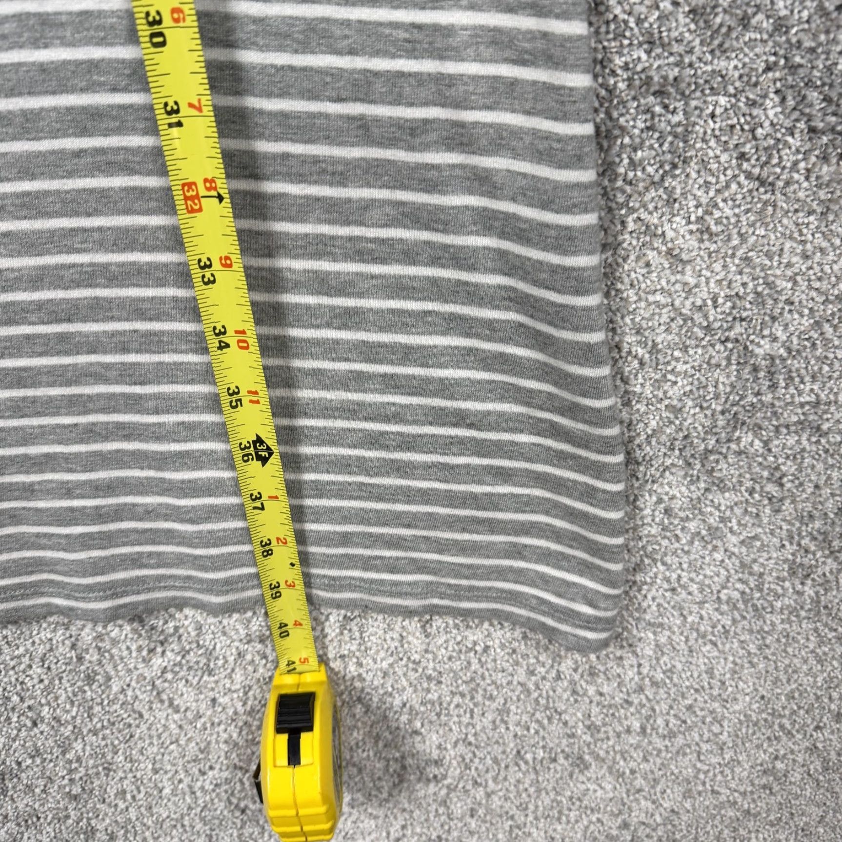 Gap Gap T-Shirt Dress L Gray White Stripe Scoop Neck Midi Jersey Minimal Athleisure Size L / US 10 / IT 46 - 3 Thumbnail