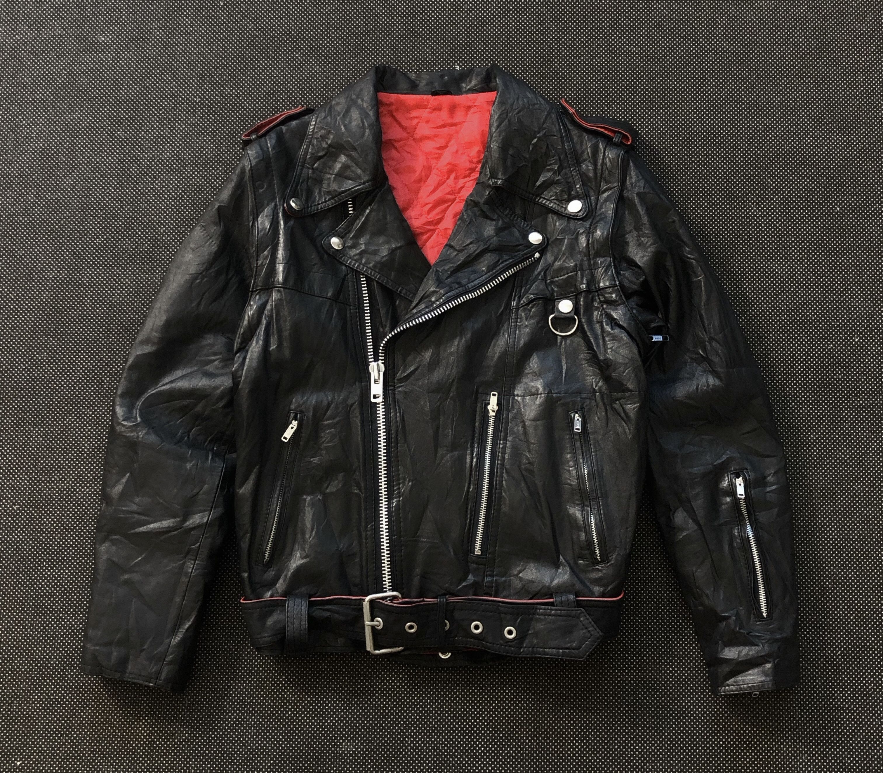 Japanese Brand SICK🔥80’S JAPAN COWHIDE DOUBLE COLLAR BONDAGE JACKET Size US S / EU 44-46 / 1 - 3 Thumbnail