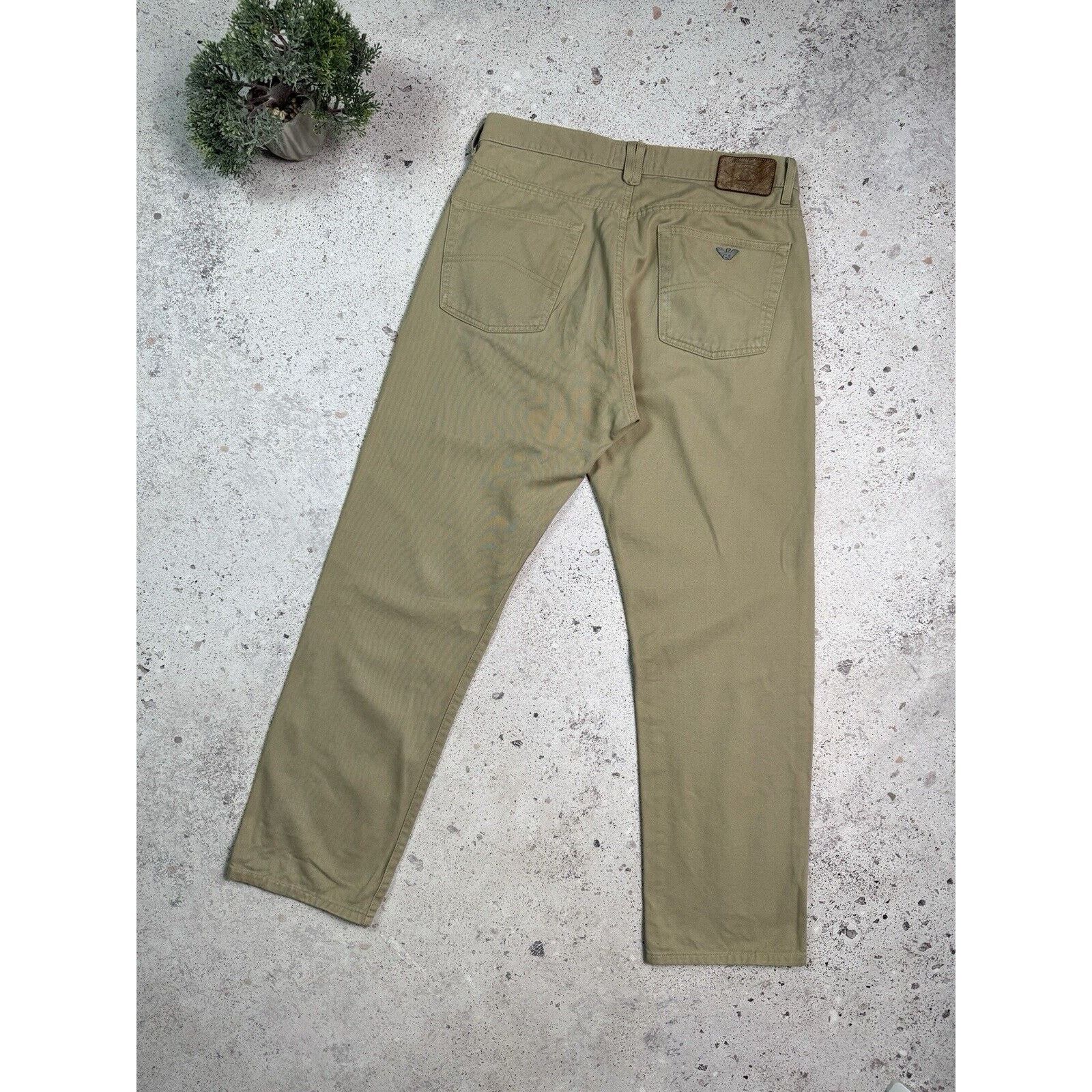 Vintage Armani Jeans Jeans Pants 00s Beige Size 36