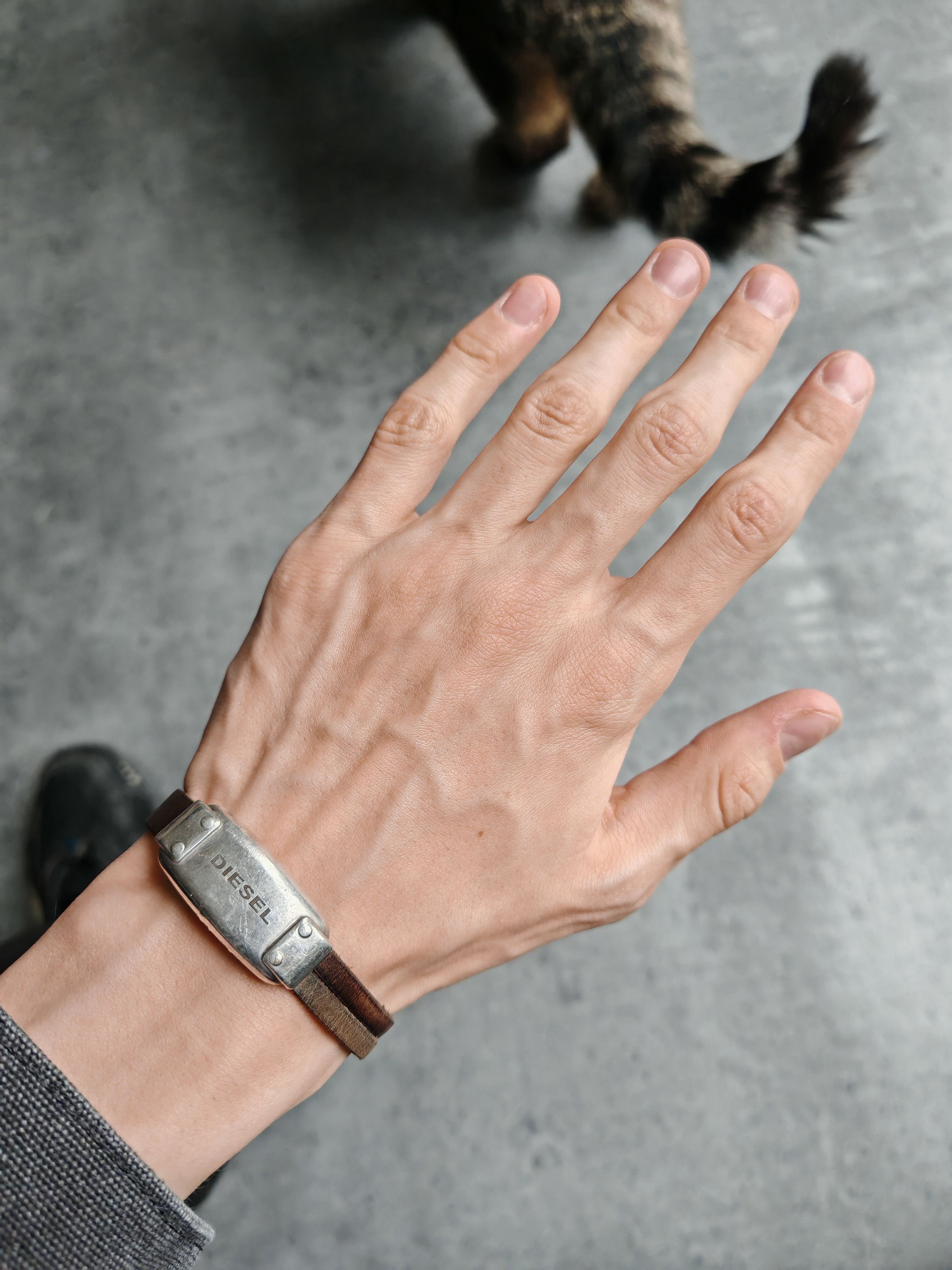 Diesel 🕯️Vintage Diesel Leather Steel Braclet Archive Gothic Y2K Size ONE SIZE - 2 Thumbnail