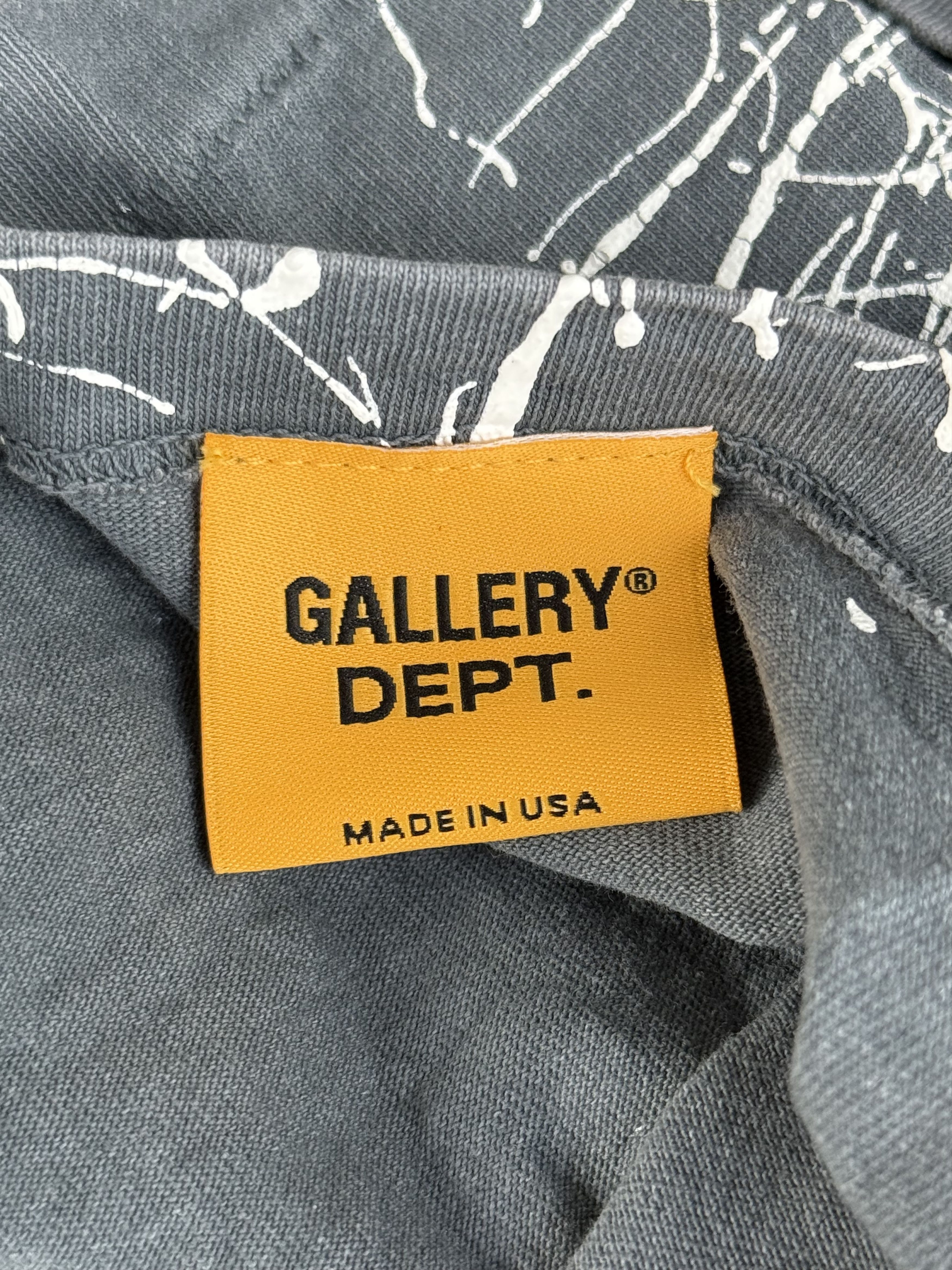 Gallery Dept. Bleached Black & White Abstract Paint Splatter T-Shirt Size US S / EU 44-46 / 1 - 4 Thumbnail