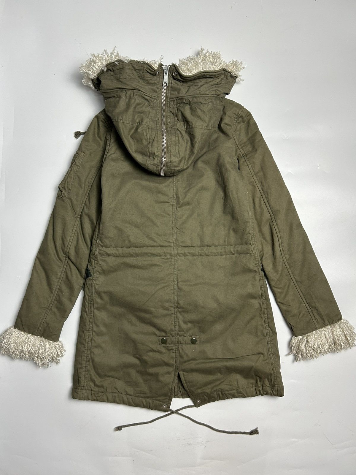 Japanese Brand × MOUSSY MOUSSY FAUX FUR HOODIE MULTI POCKET PARKA STYLE JACKET Size S / US 4 / IT 40 - 4 Thumbnail