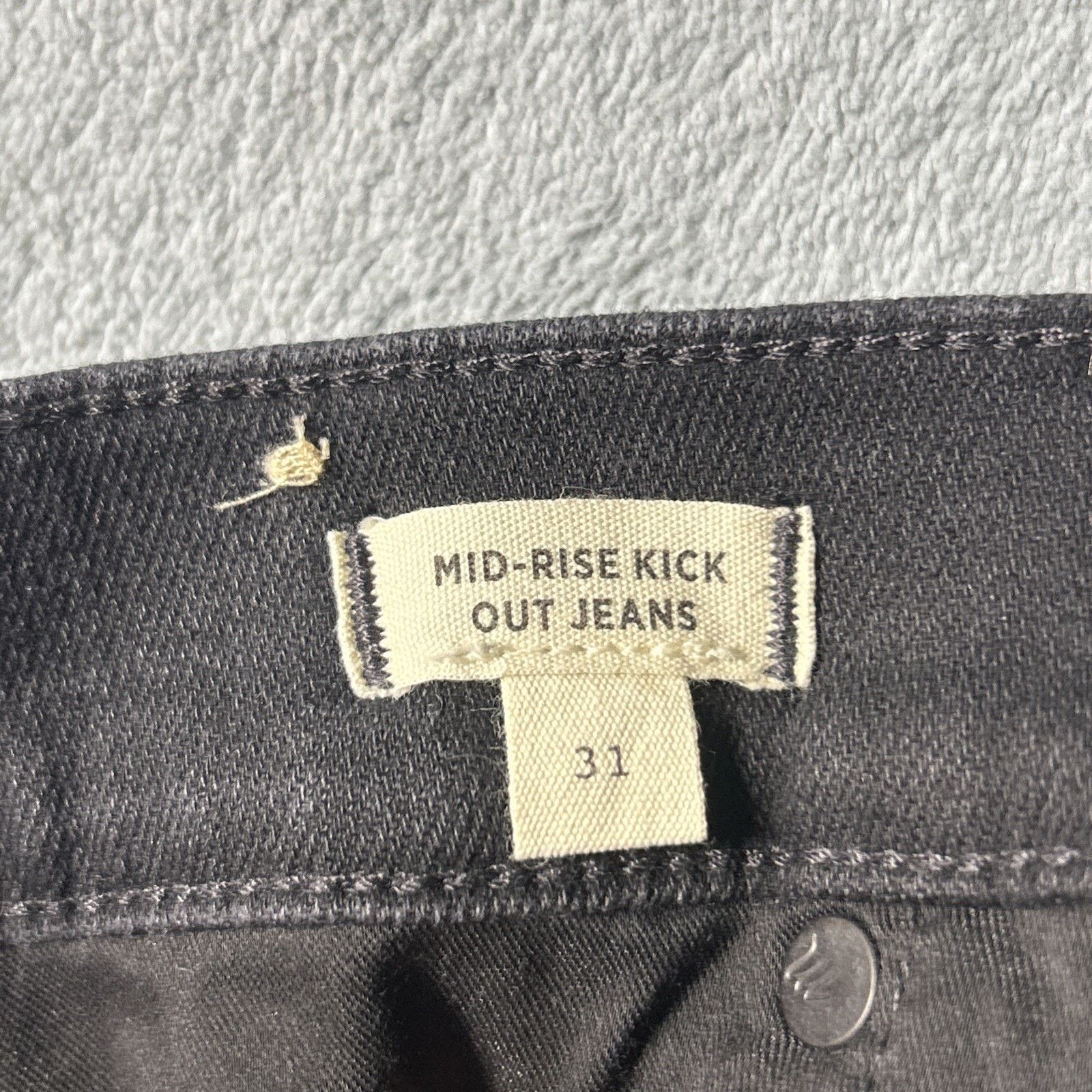 Madewell Beyond Baggy Jeans Womens 31 34x27 Dojo Black Hamilton Wide Size 31" - 5 Thumbnail
