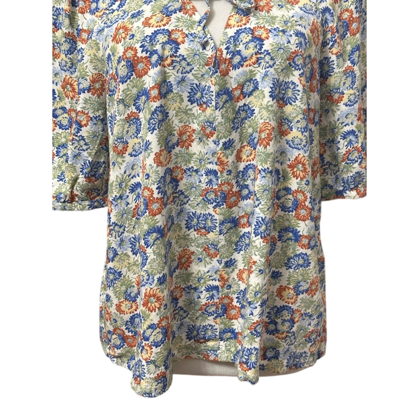 Treasure & Bond Treasure & Bond Peasant Blouse Puff Sleeves Floral XXS NWOT Size XXS / US 00 / IT 34 - 3 Thumbnail