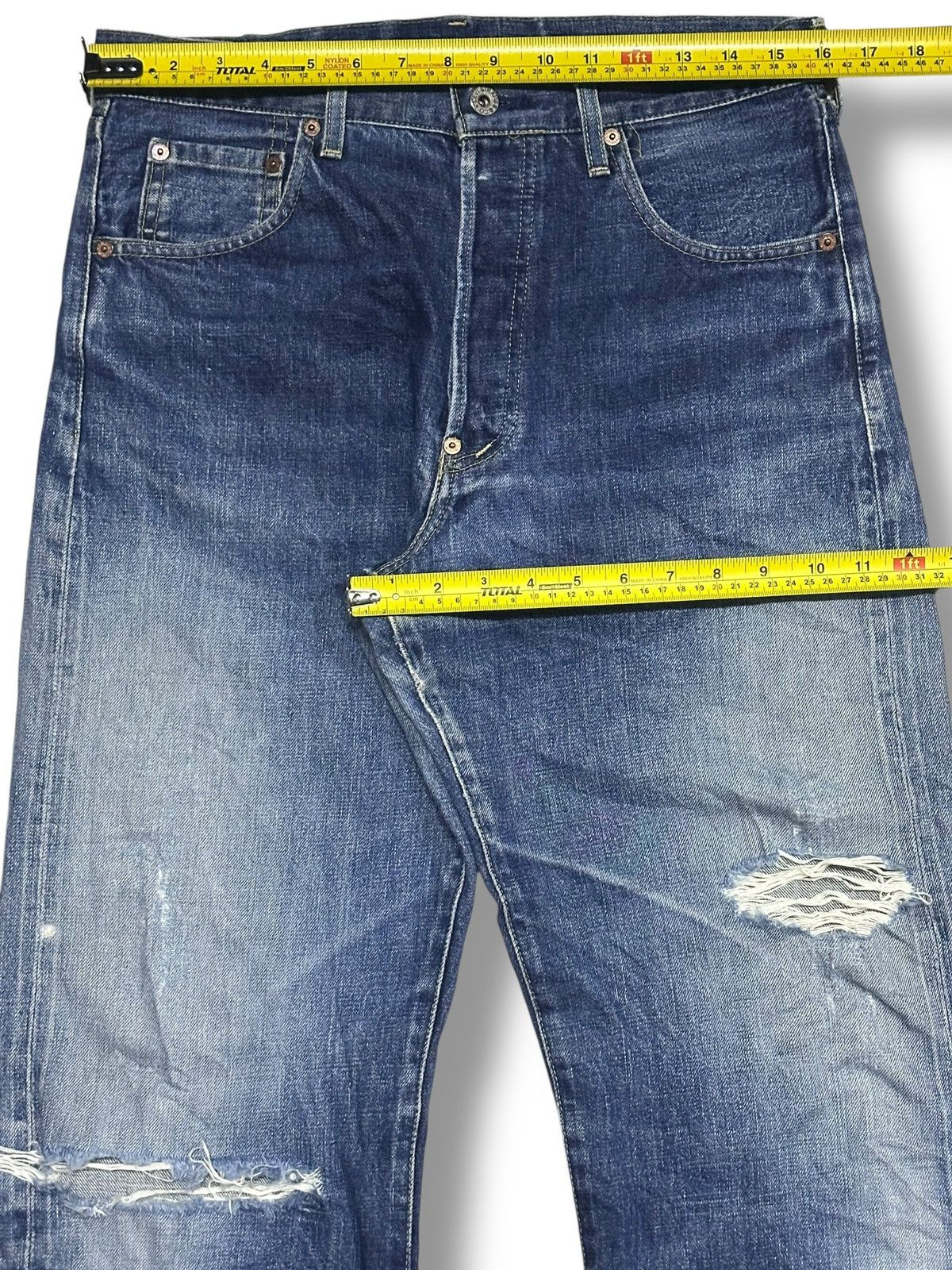 Levi's Levis Vintage Big E BuckleBack Rare Drop Selvedge Faded Size US 32 / EU 48 - 20 Thumbnail