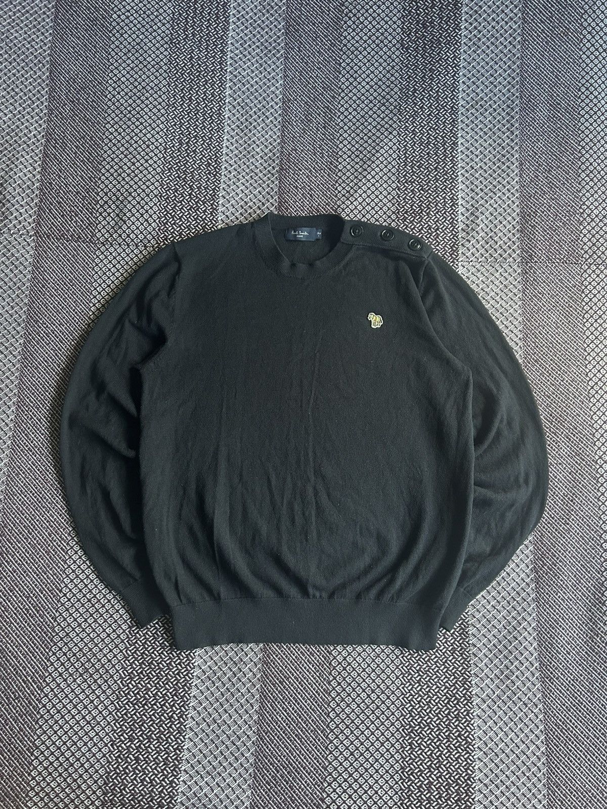 Paul Smith Paul Smith Jeans Wool & Cotton Sweater Solid Style Size L Size US L / EU 52-54 / 3 - 1 Thumbnail