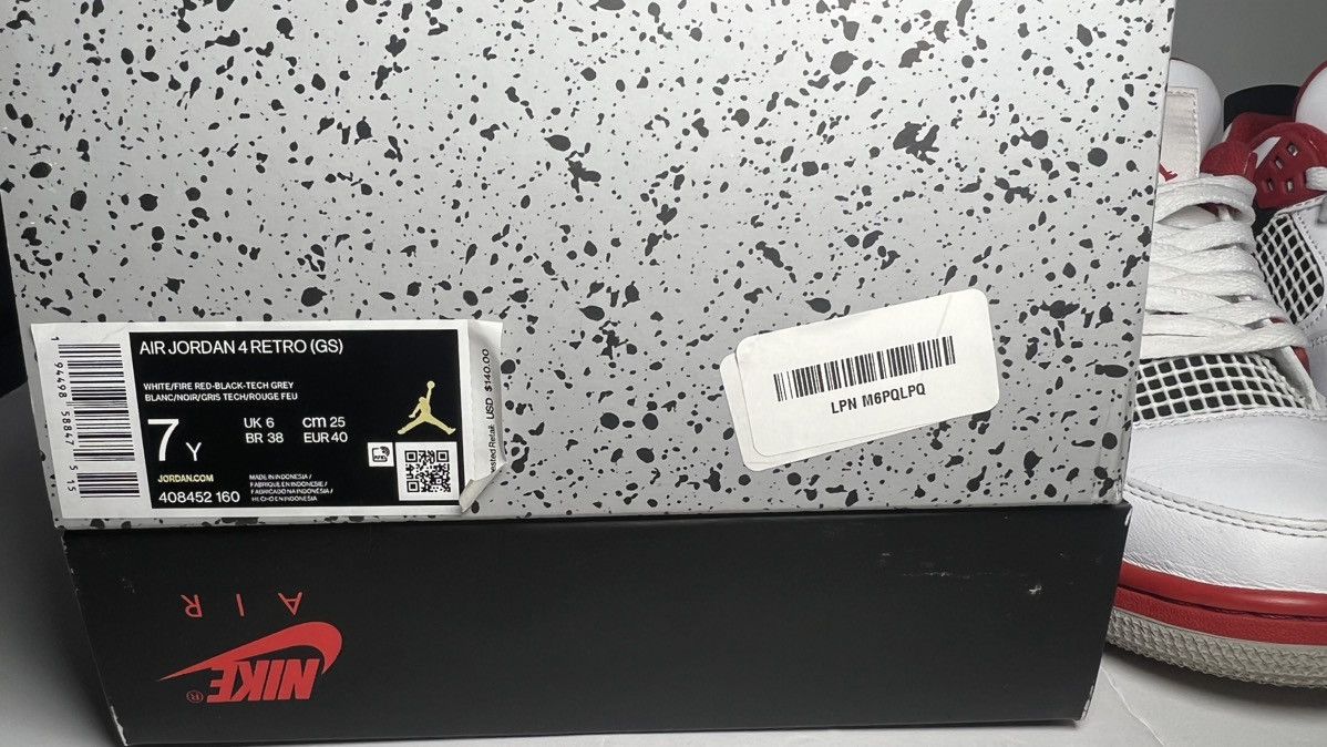 Jordan Brand Jordan 4 Retro ‘Fire Red’ Size US 7 / EU 40 - 17 Thumbnail