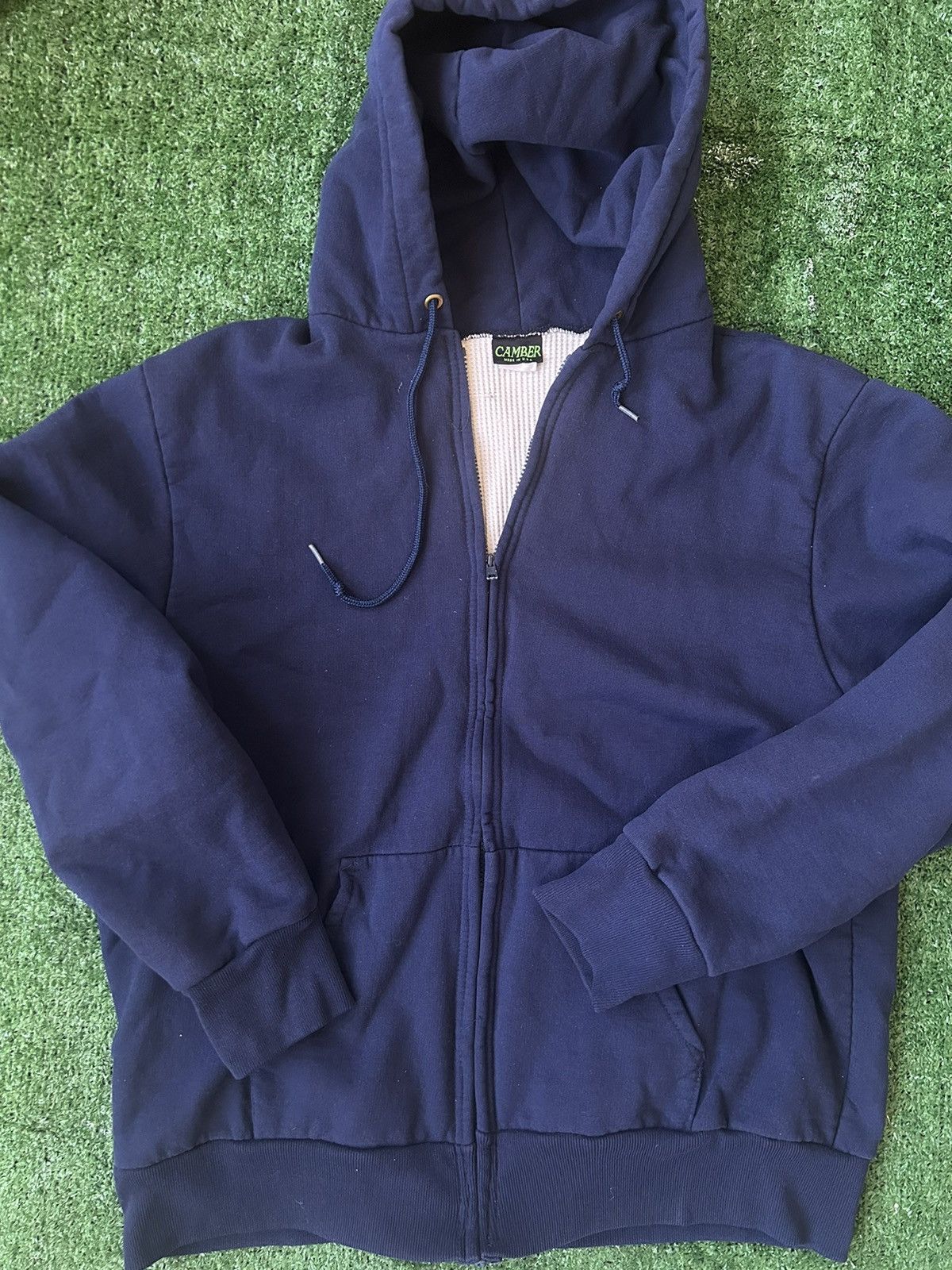 Camber × Vintage Vintage 80s Camber Waffle Knit Hoodie Size US XL / EU 56 / 4 - 1 Thumbnail