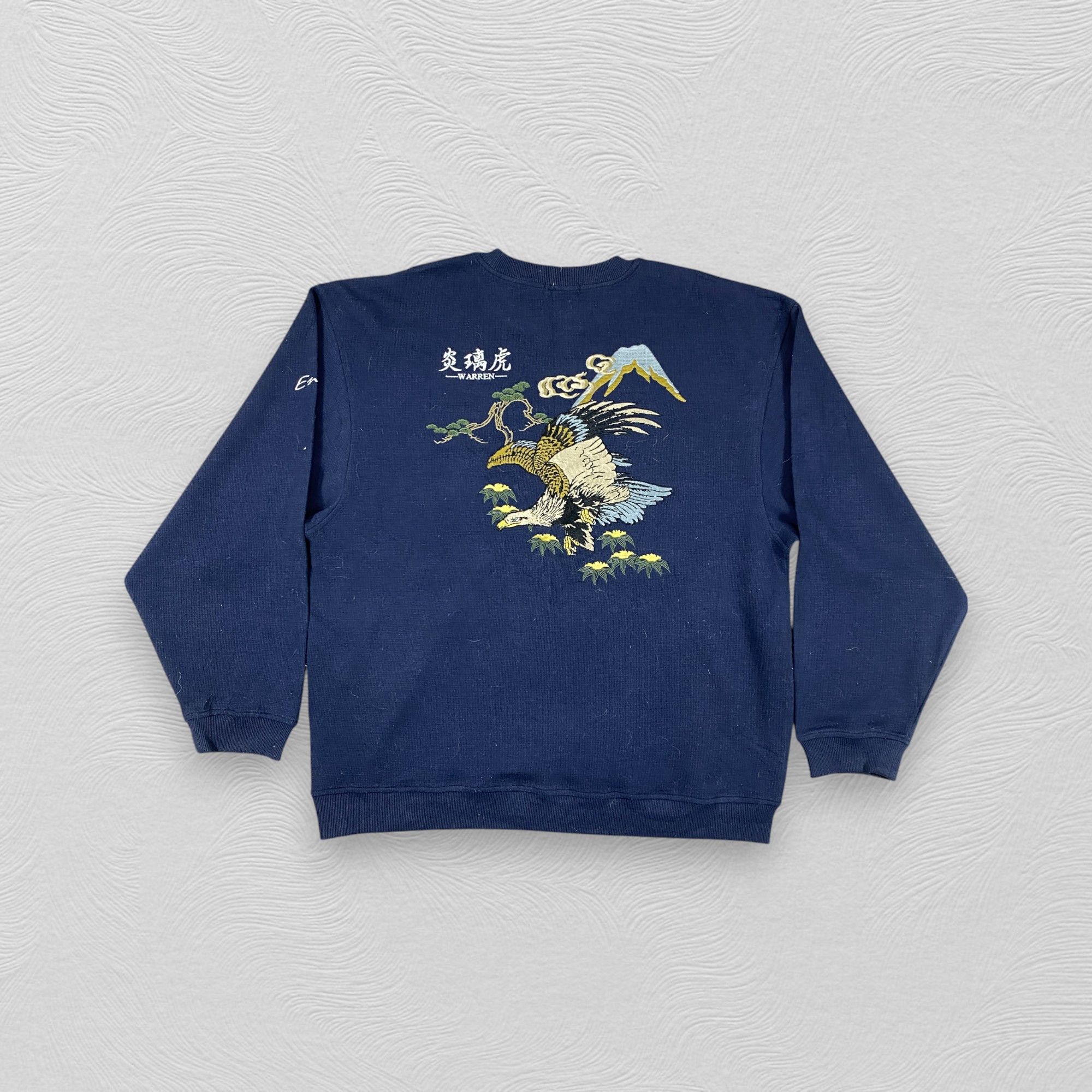 Japanese Brand Vintage Japanese Brand Enrico Warren Blue Sweatshirt -J288 Size US XL / EU 56 / 4 - 1 Thumbnail