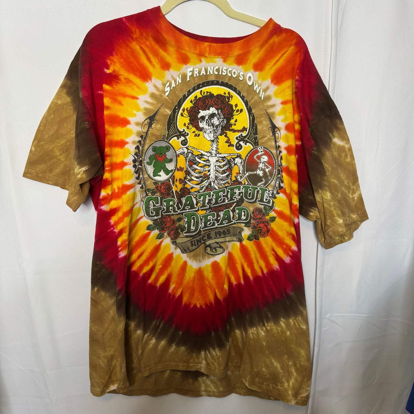 Liquid Blue Grateful Dead Tie Dye Tee Shirt Liquid Blue XL Bear Retro Size US XL / EU 56 / 4 - 2 Thumbnail
