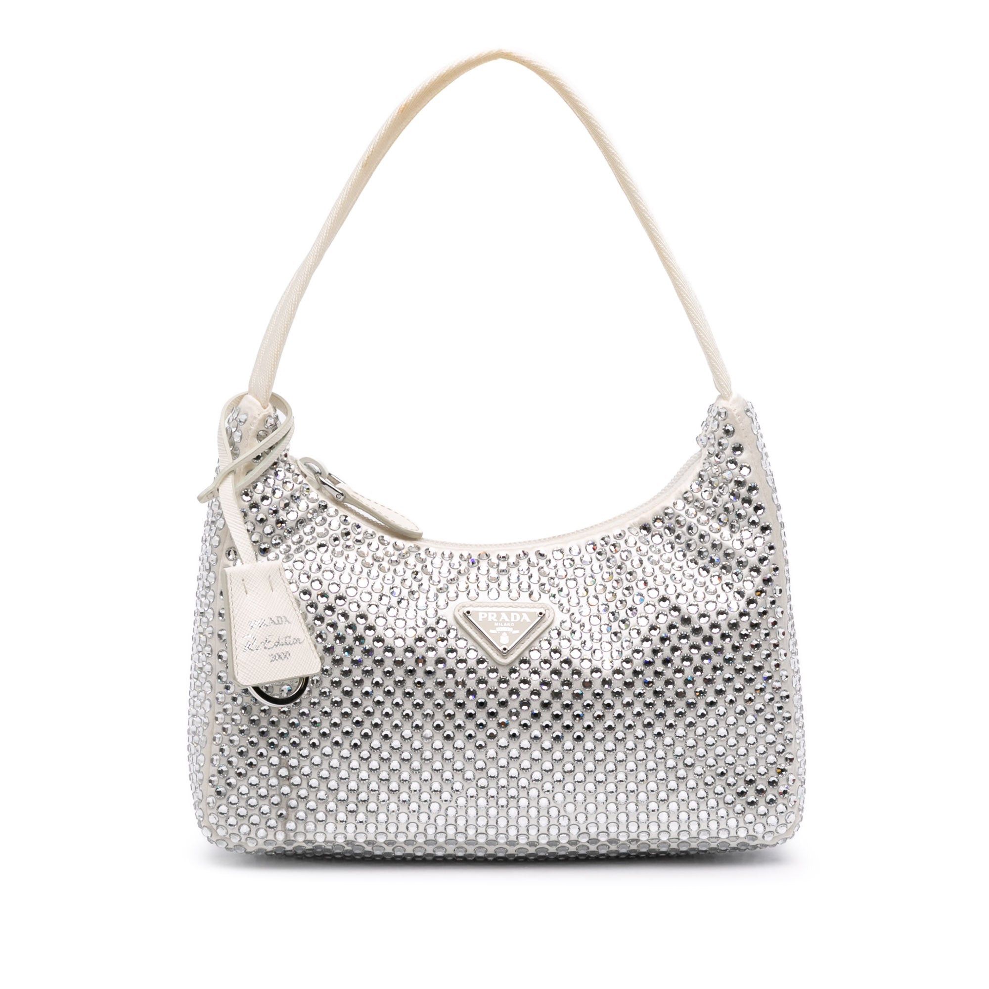 Prada Mini Satin Crystal Re-Edition 2000 Shoulder Bag Size ONE SIZE - 1 Thumbnail