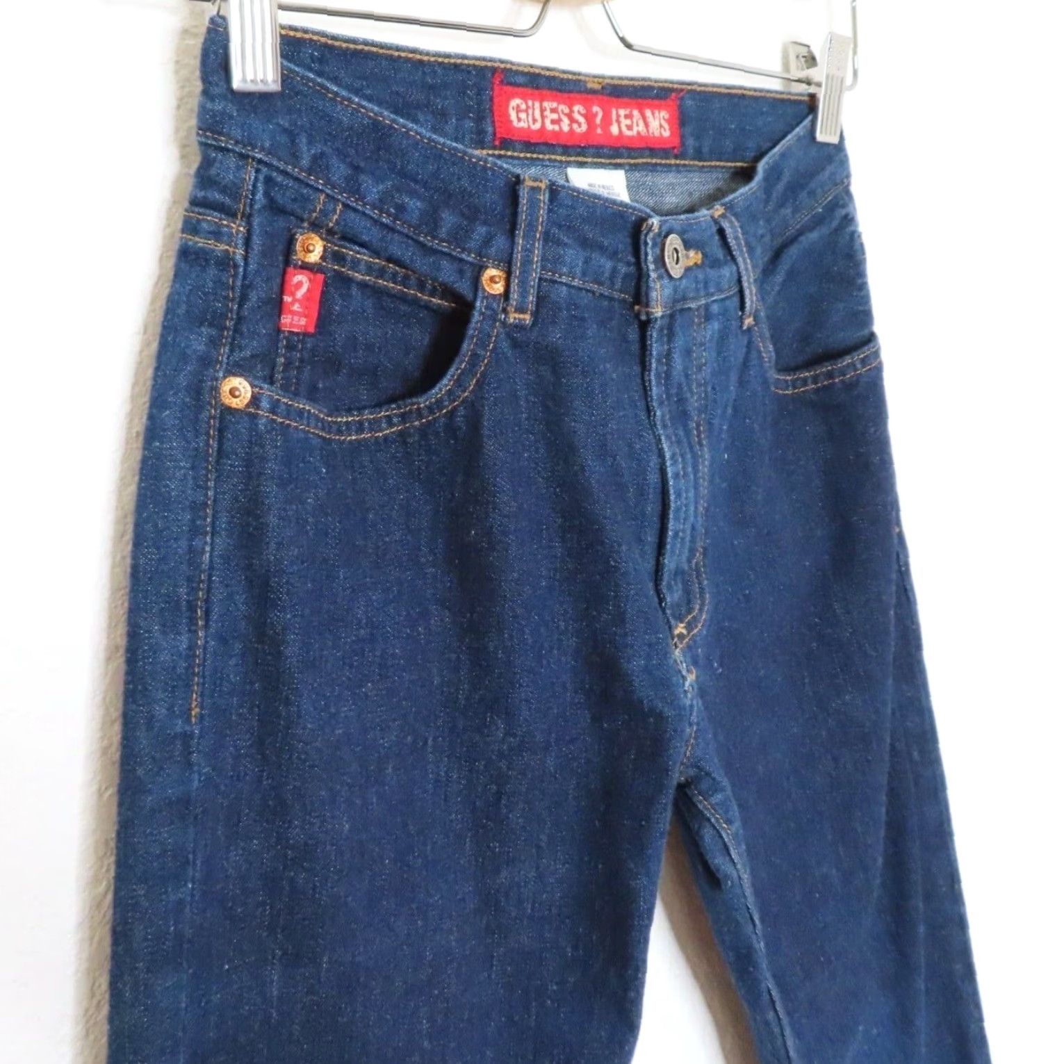Guess VINTAGE GUESS Jeans Women 26 Reg Dark Wash Denim 5-Pocket Regular 31" Inseam Blue Cotton Size 26" / US 2 / IT 38 - 3 Thumbnail