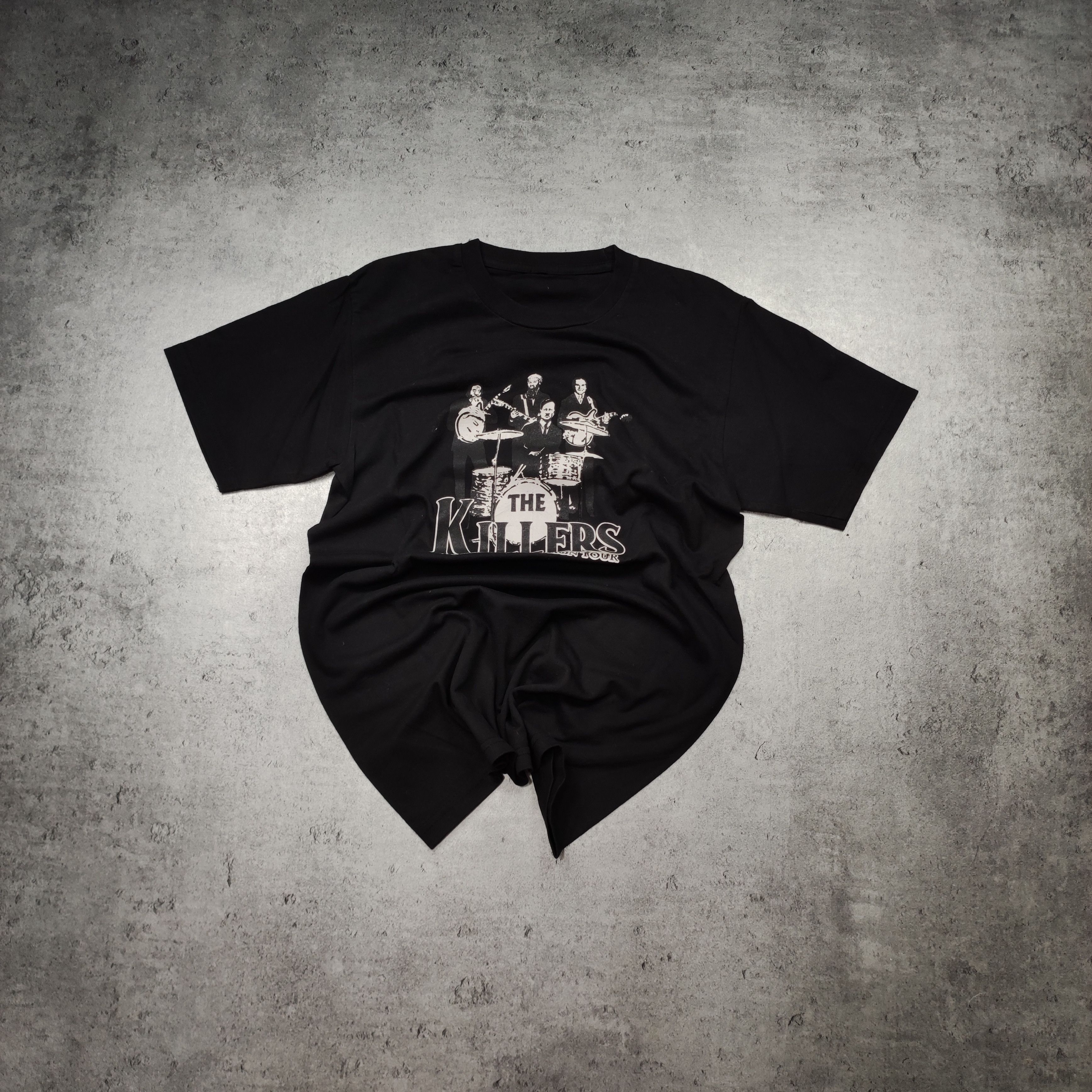 T-shirt The Killers World Destruction Tour Parody - Taille XL Homme, Couleur Gris/bleu, Occasion