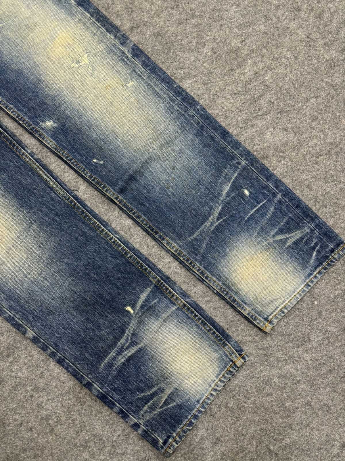 Japanese Brand 💥Sick💥BAGARCH Distressed Raw Stitch Selvedge Denim F543 Size US 31 - 12 Thumbnail