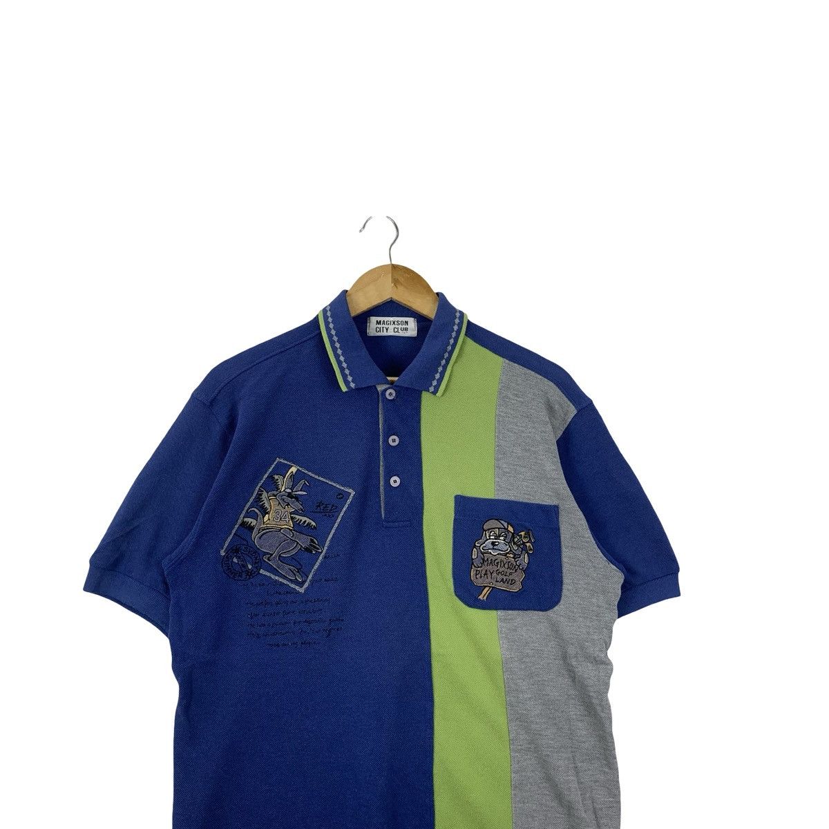 Vintage Vintage Y2K MAGIXSON CITY CLUB Golf Collection Polo Tee Size US L / EU 52-54 / 3 - 2 Thumbnail