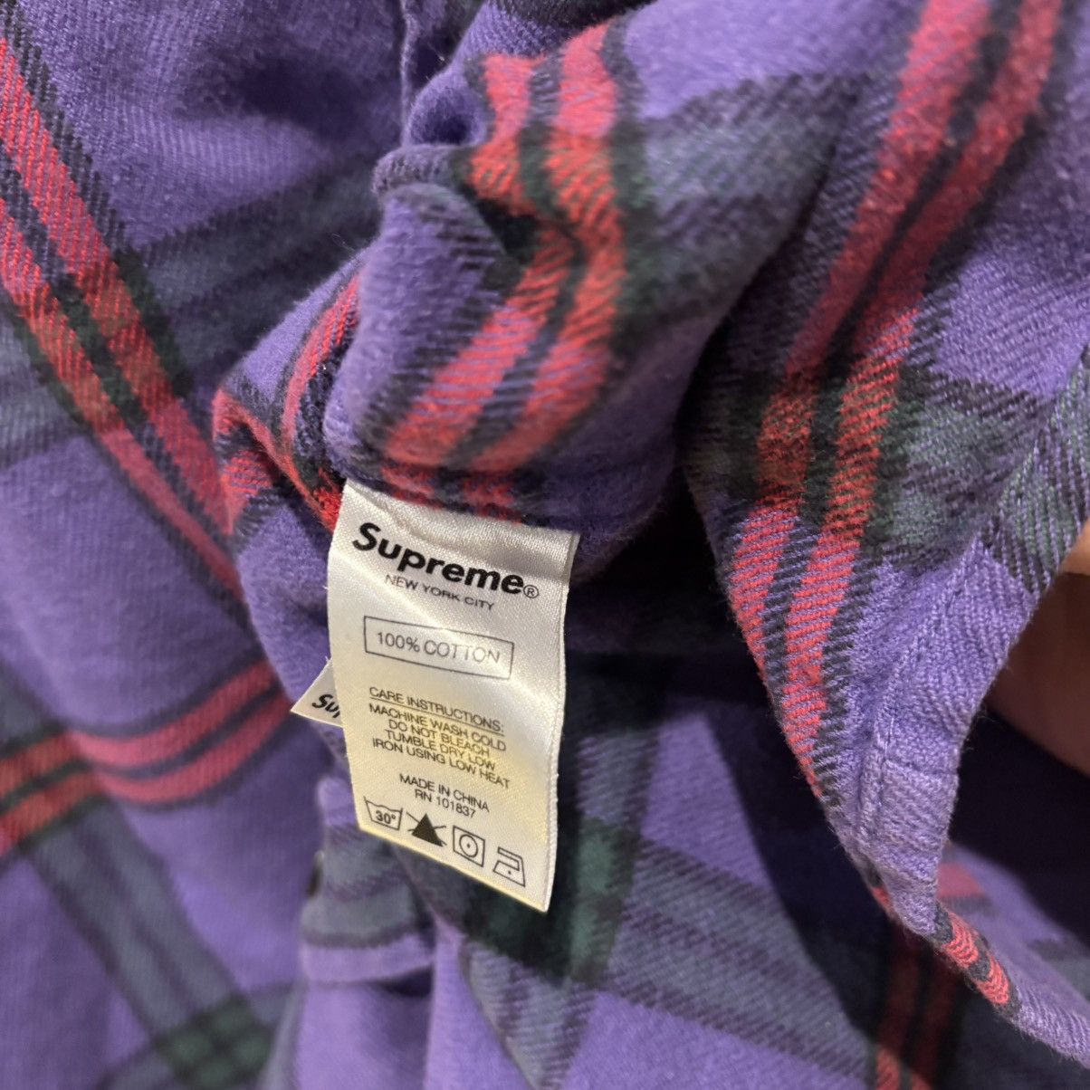 Supreme Supreme Purple Plaid Flannel Size US L / EU 52-54 / 3 - 4 Thumbnail