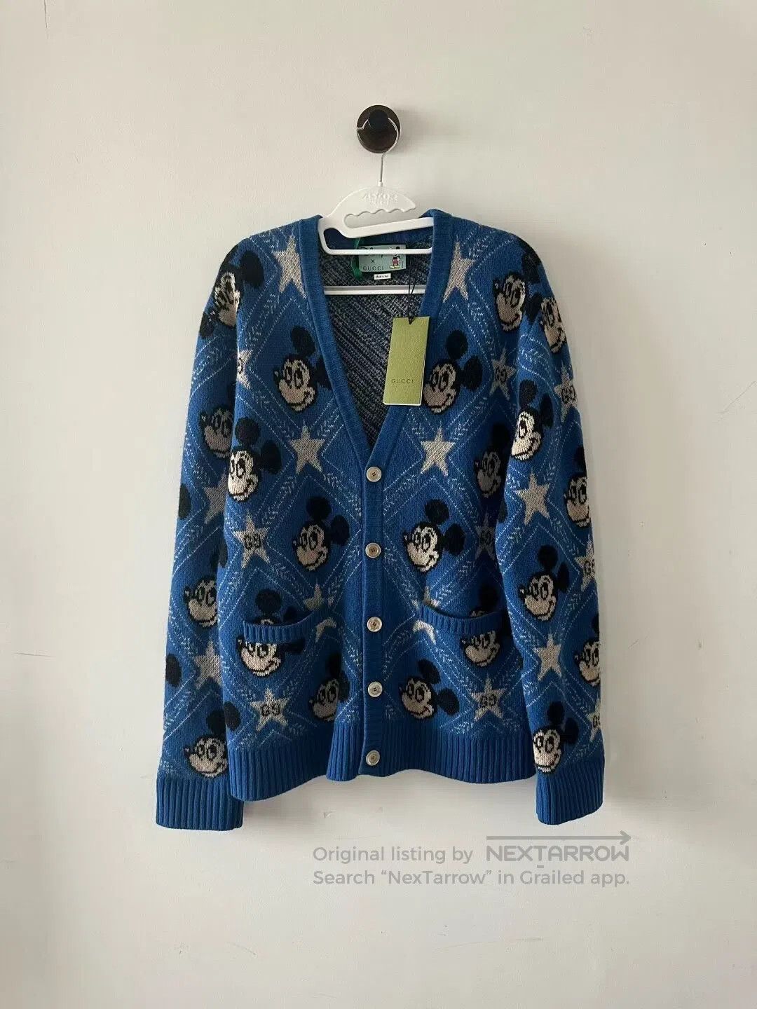 Gucci Guicci Blue Mickey Cardigan| Size S / US 4 / IT 40 - 1 Thumbnail